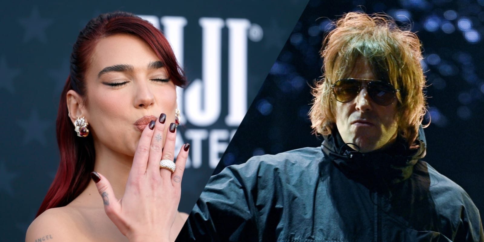 Dua Lipa e Liam Gallagher (Getty Images)