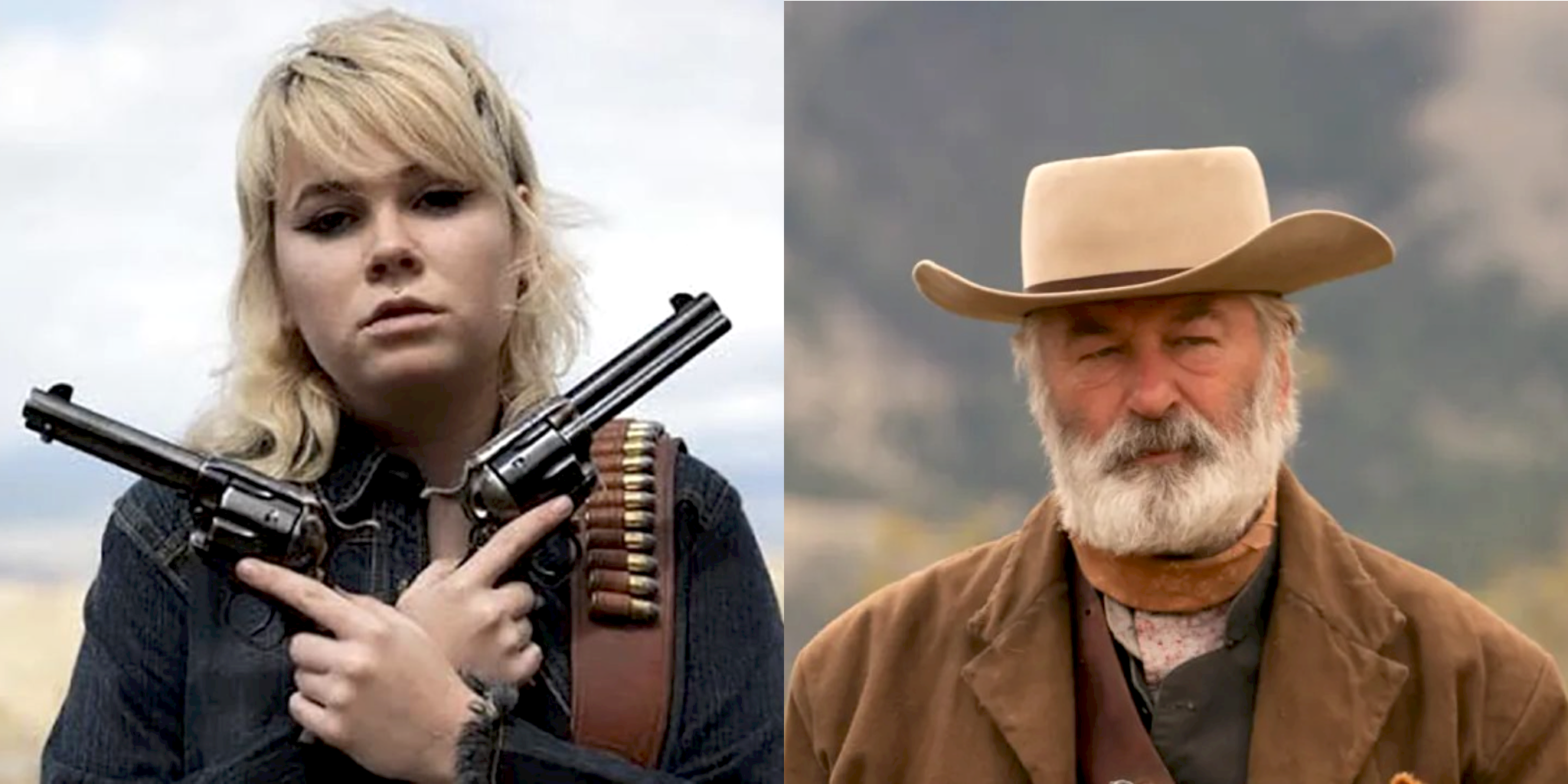 Hannah Gutierrez e Alec Baldwin são dois dos indiciados por tragédia em set de 'Rust' (Reprodução/Divulgação)