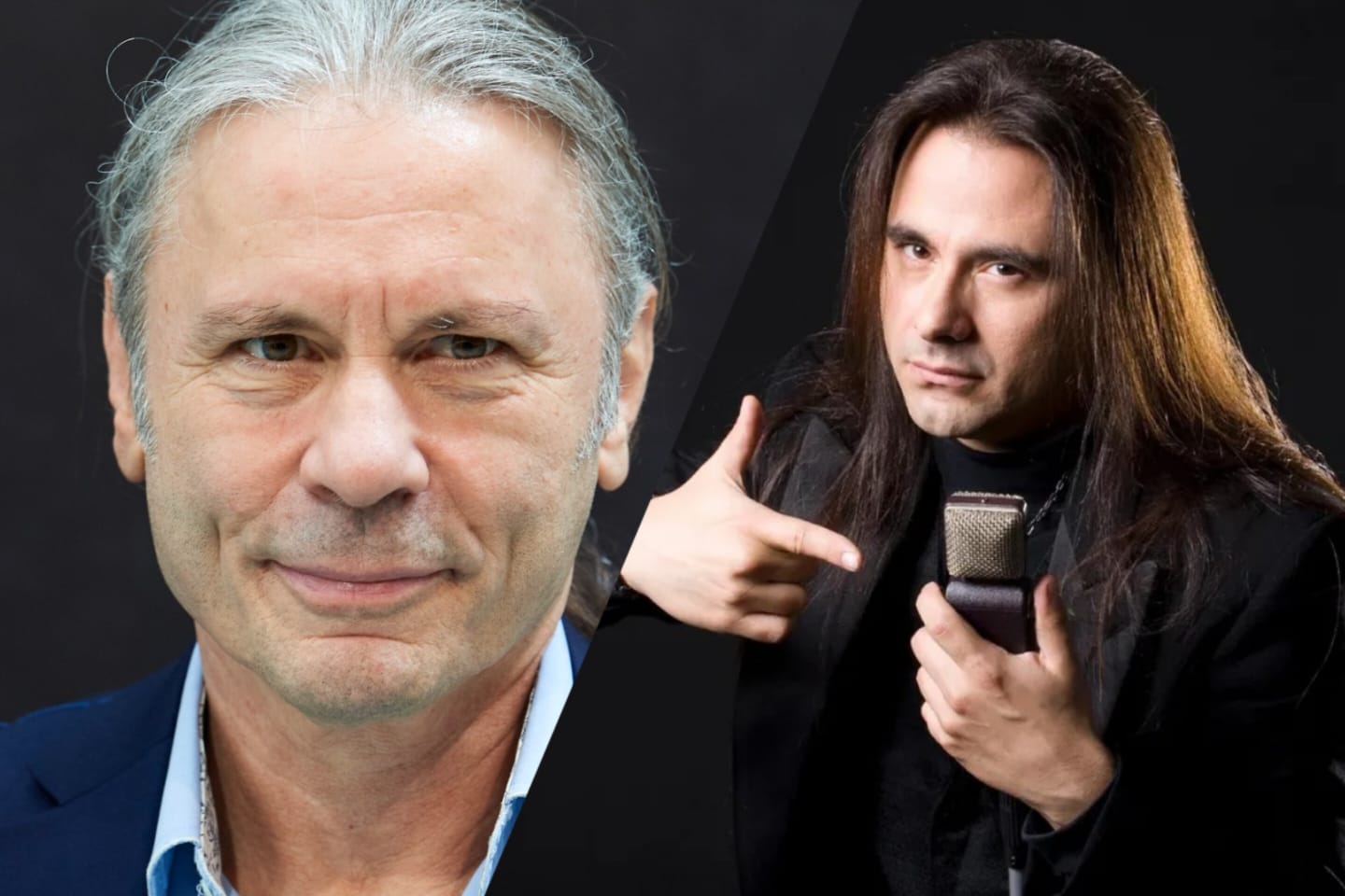 Bruce Dickinson e Andre Matos (Getty Images/Divulgação)