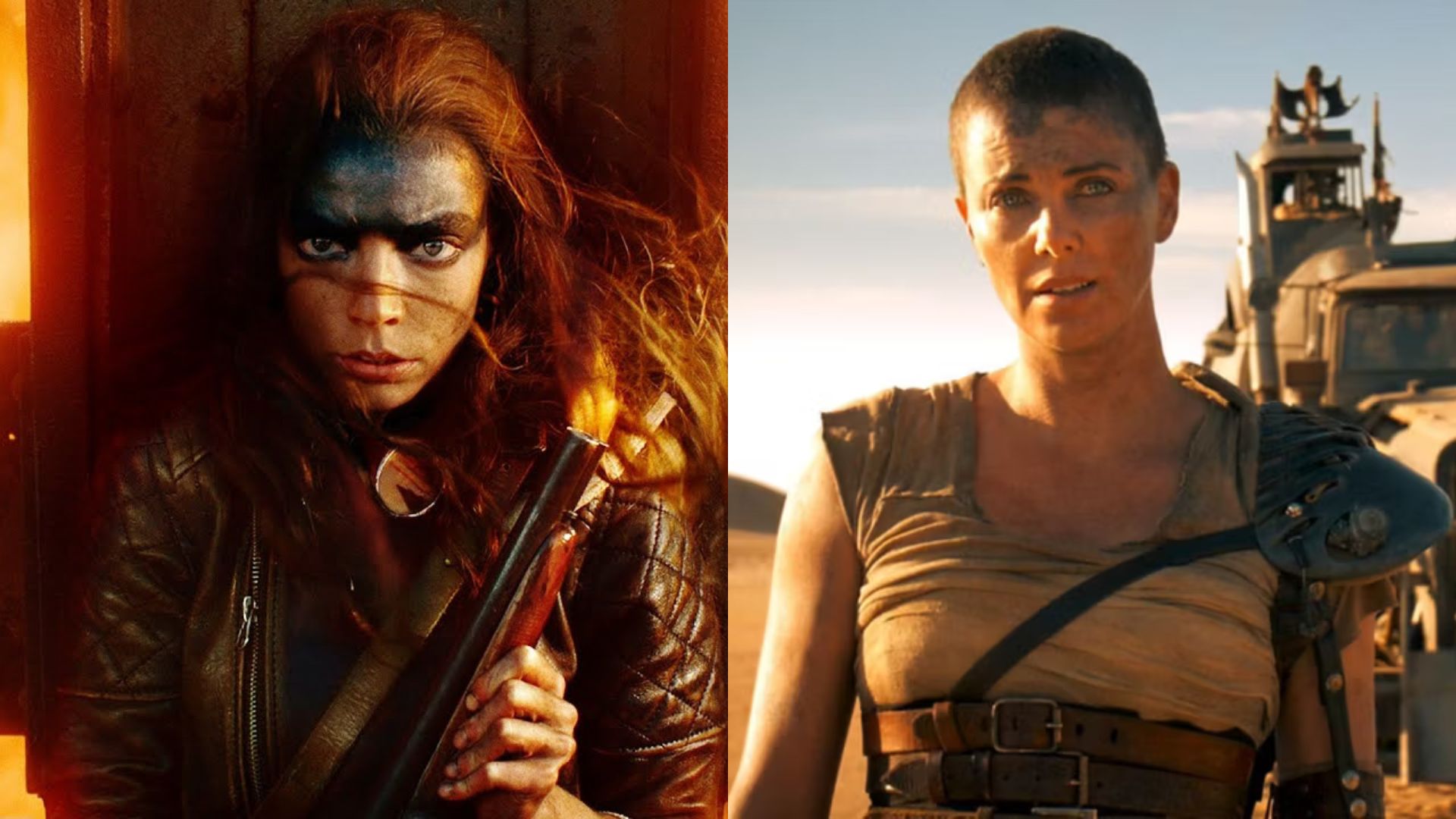 Anya Taylor-Joy e Charlize Theron como Furiosa (Fotos: Reprodução)