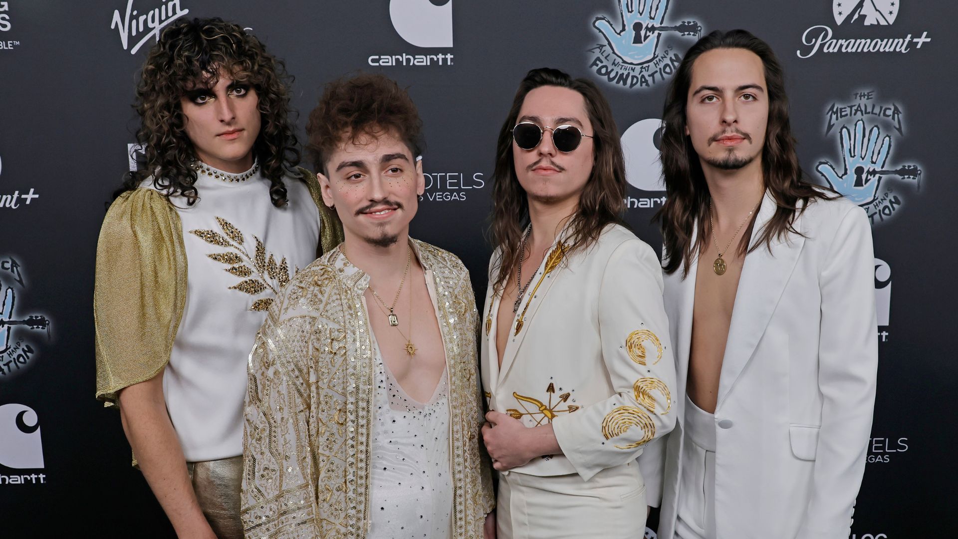 Daniel Wagner, Josh Kiszka, Jake Kiszka e Sam Kiszka formam Greta Van Fleet (Foto: Kevin Winter/Getty Images)