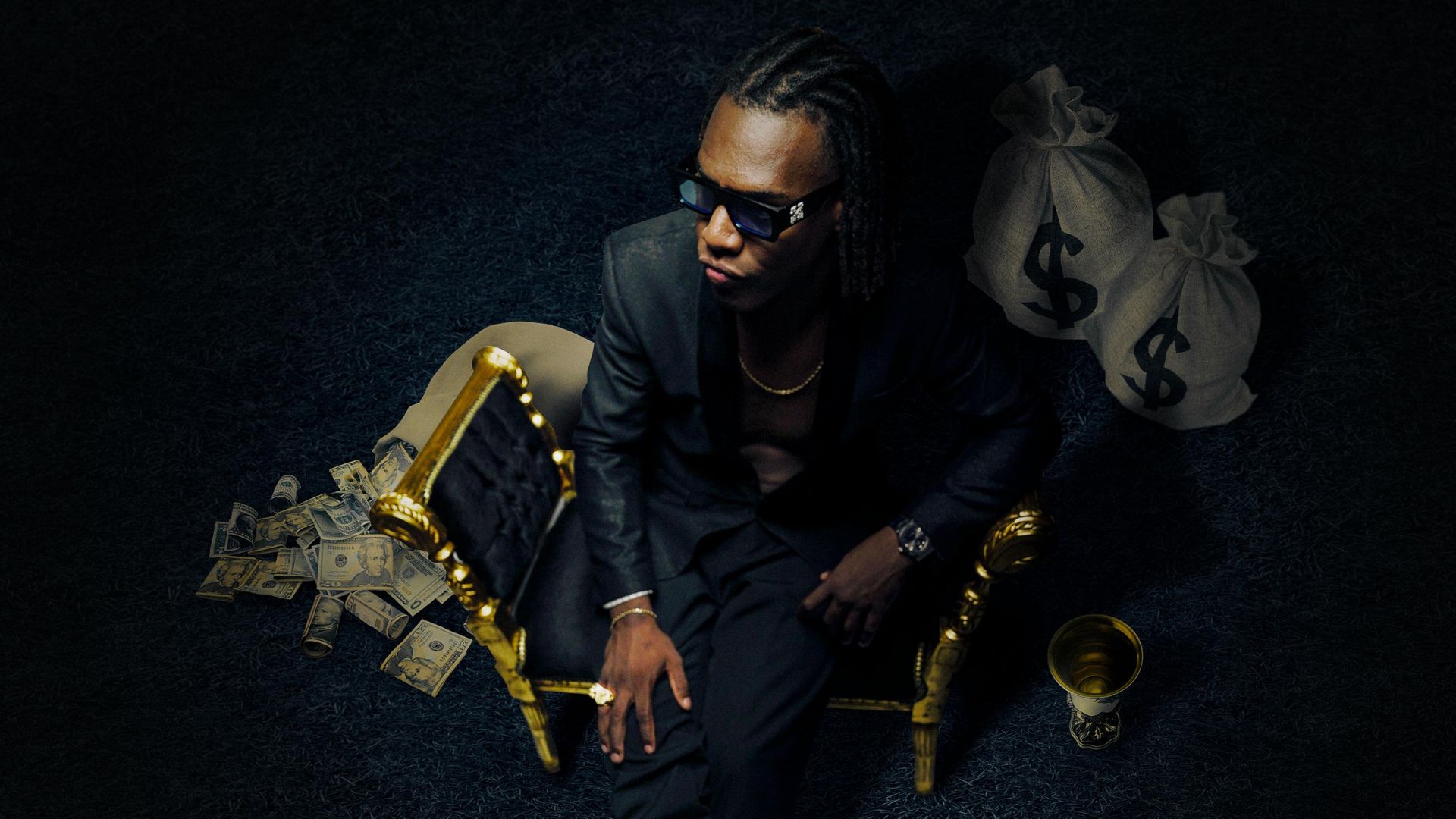 MC Kekel na capa do Ep Ricoso (Foto: Albert Rodrigo | Arte: Matt Oliveira)