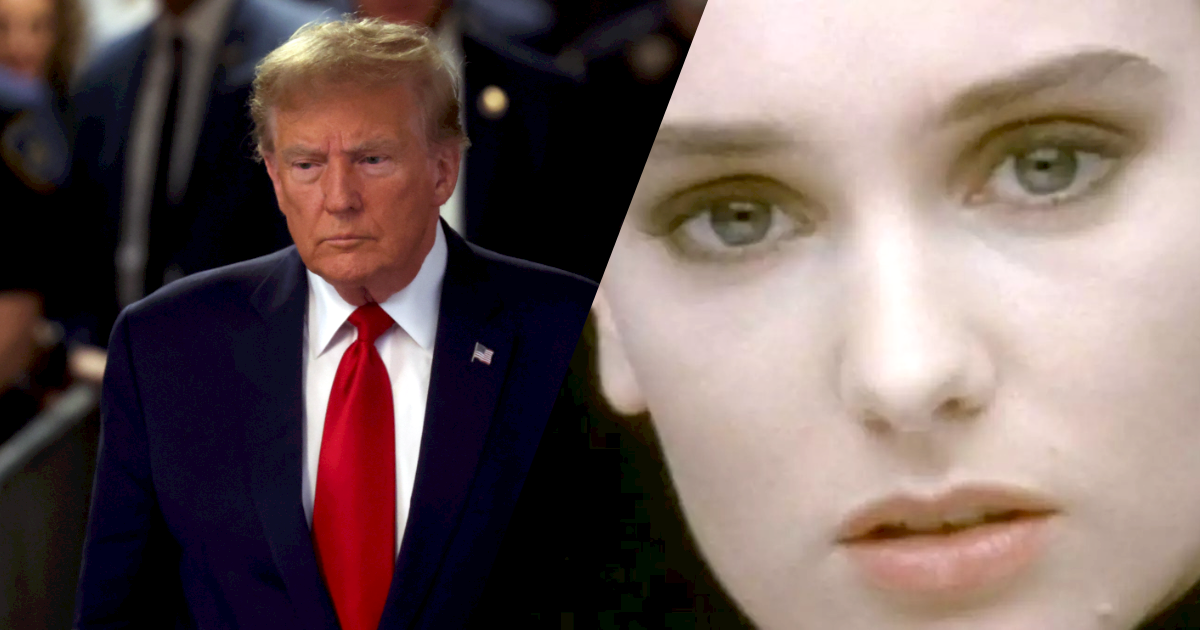 Donald Trump e Sinéad O'Connor (Getty Images/Reprodução YouTube)