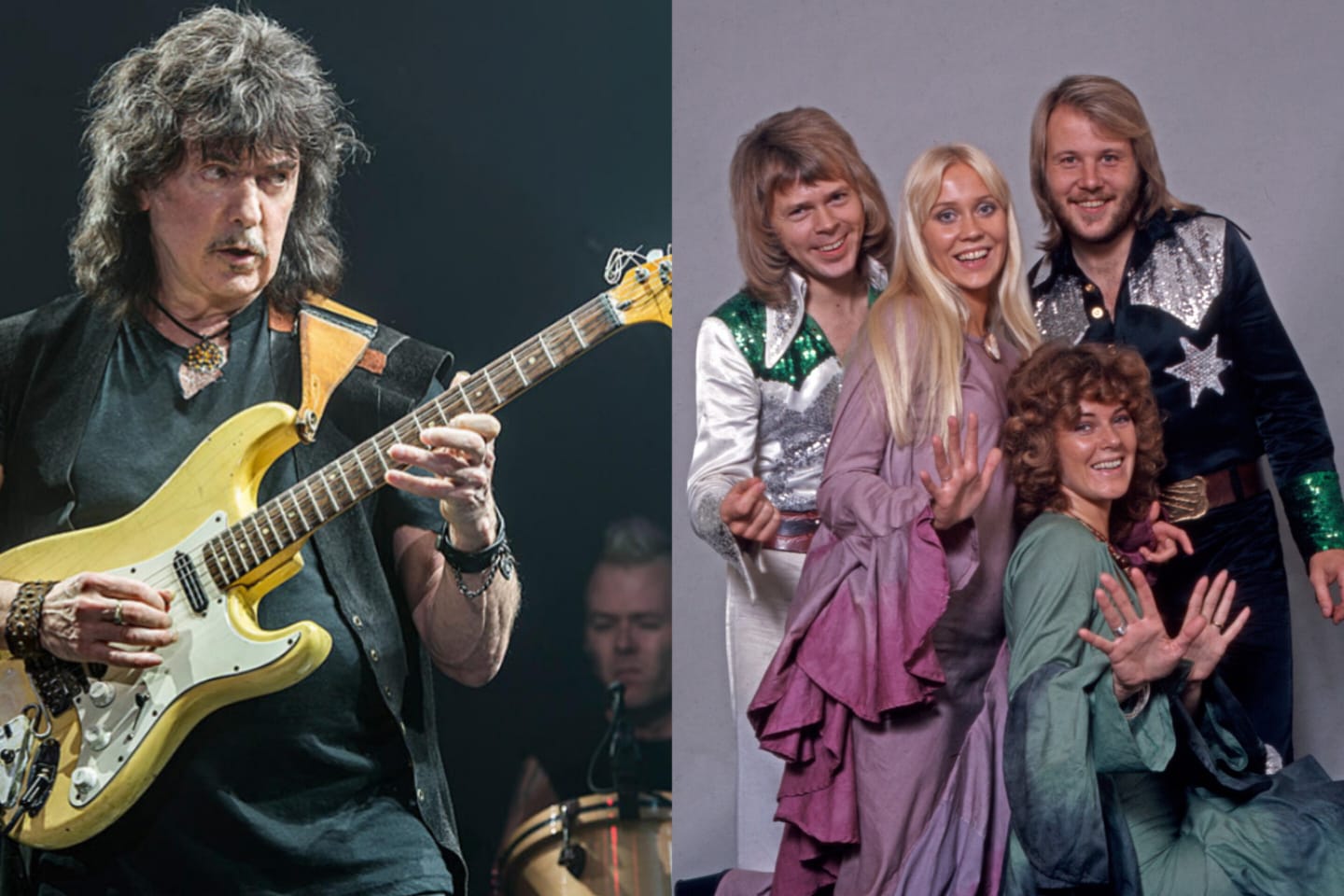 Ritchie Blackmore e ABBA (Getty Images/Reprodução)