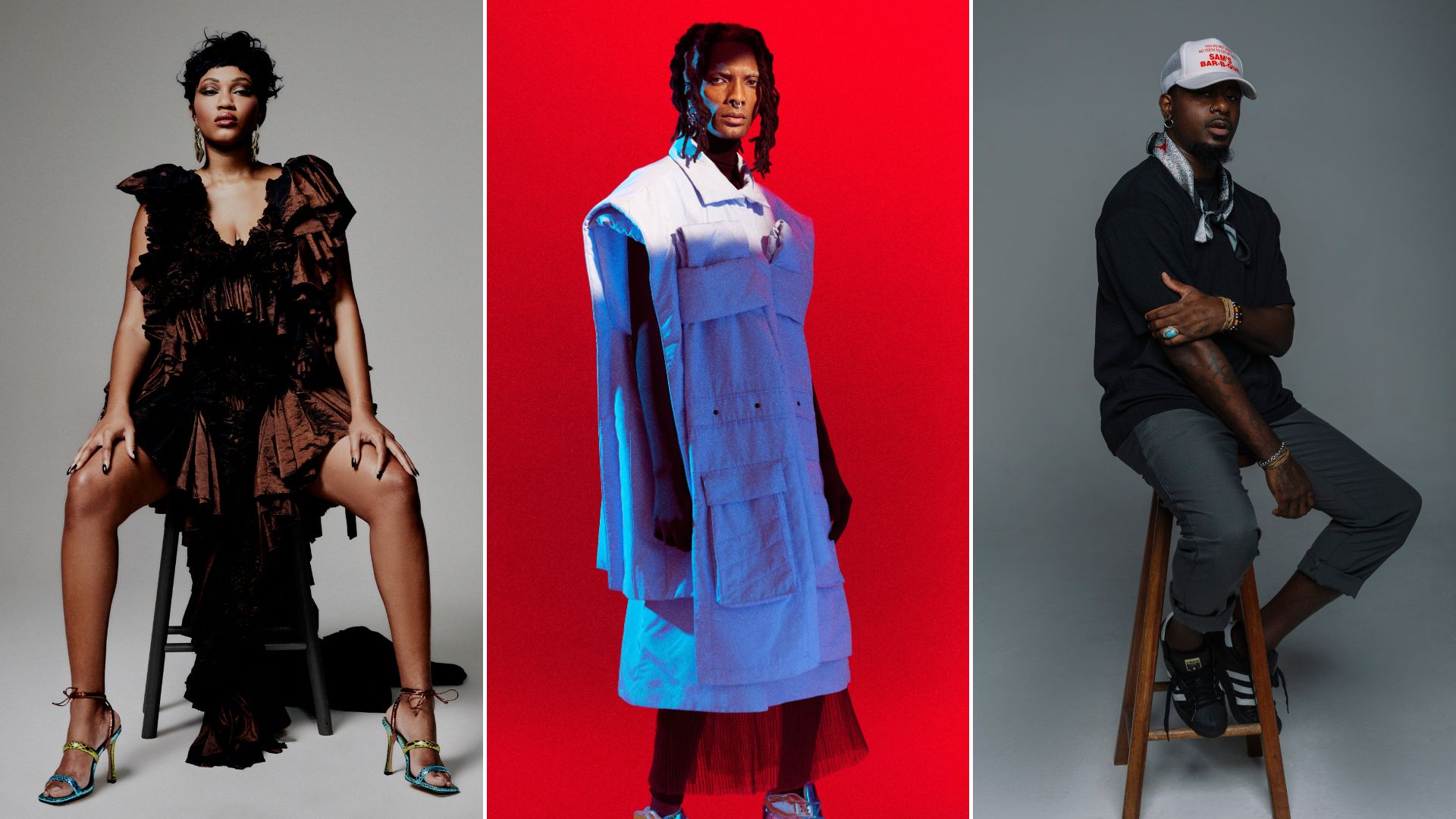 Luedji Luna (Foto: Henrique Falci), Jonathan Ferr (Renan Oliveira) e Zudizilla (Foto: Divulgação)