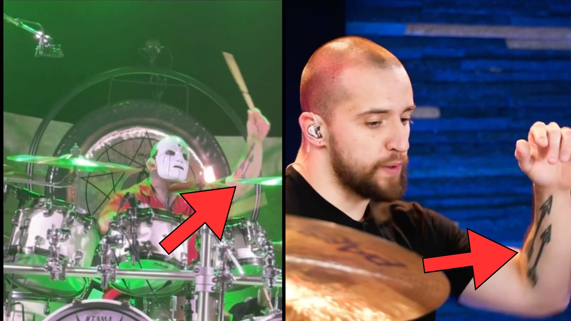 Eloy Casagrande é possivelmente novo baterista do Slipknot (Fotos: Reprodução/Twitter/Instagram)