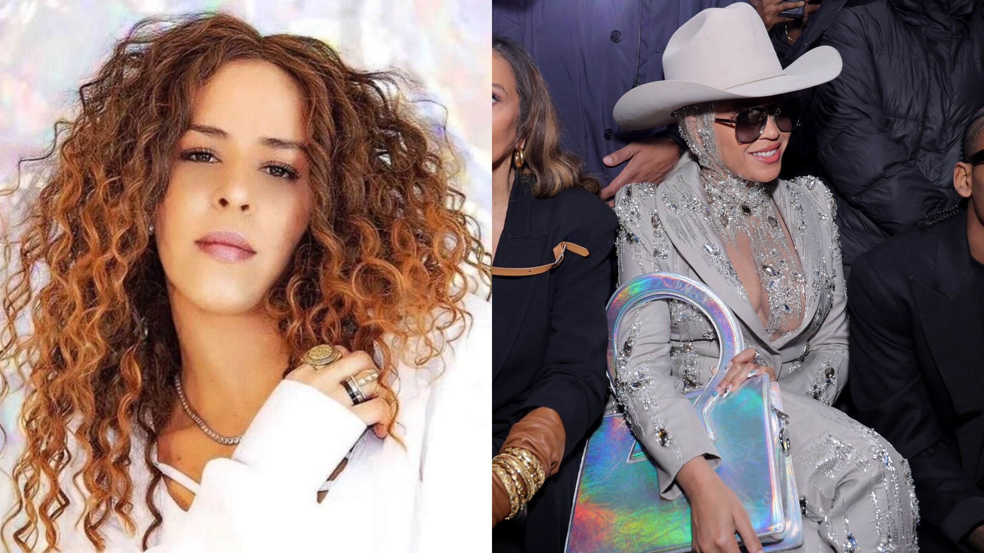 Flora Matos (Foto: Reprodução) e Beyoncé (Foto: Getty Images)