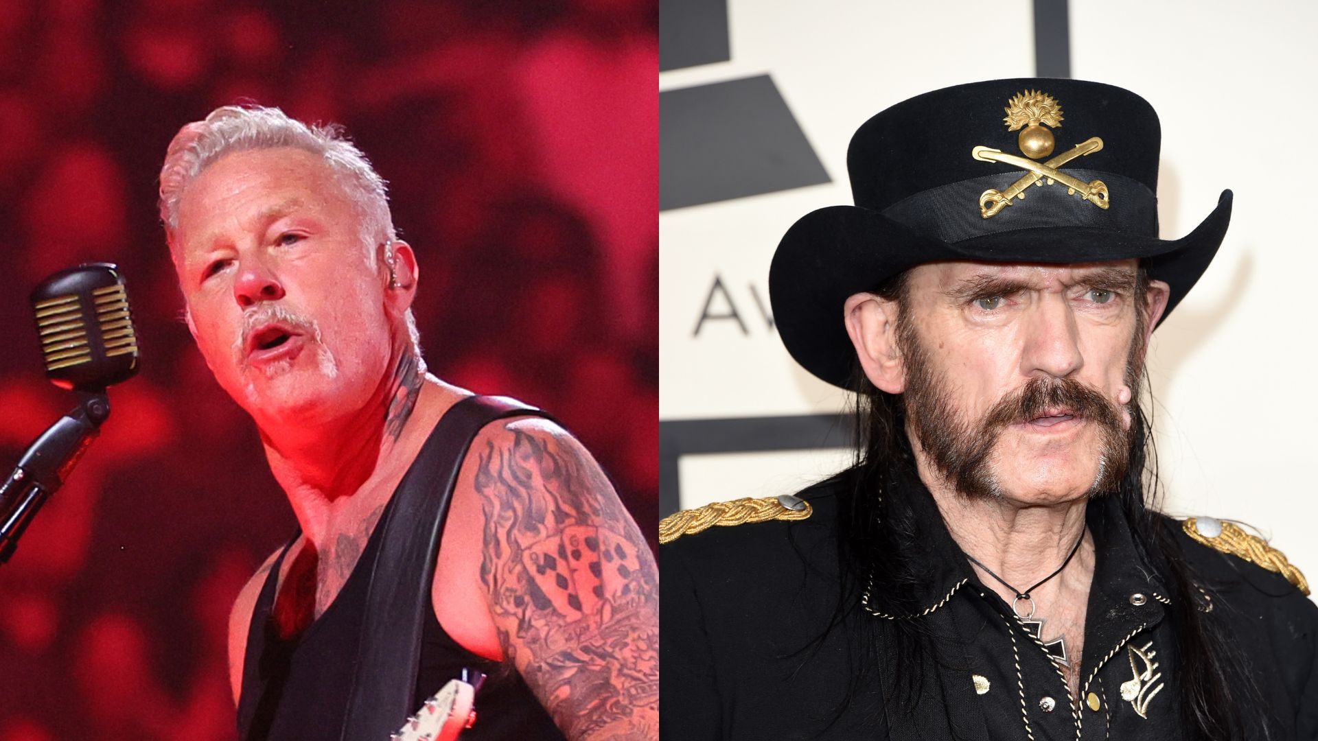 James Hetfield (Foto: Theo Wargo/Getty Images) | Lemmy (Foto: Jason Merritt/Getty Images)