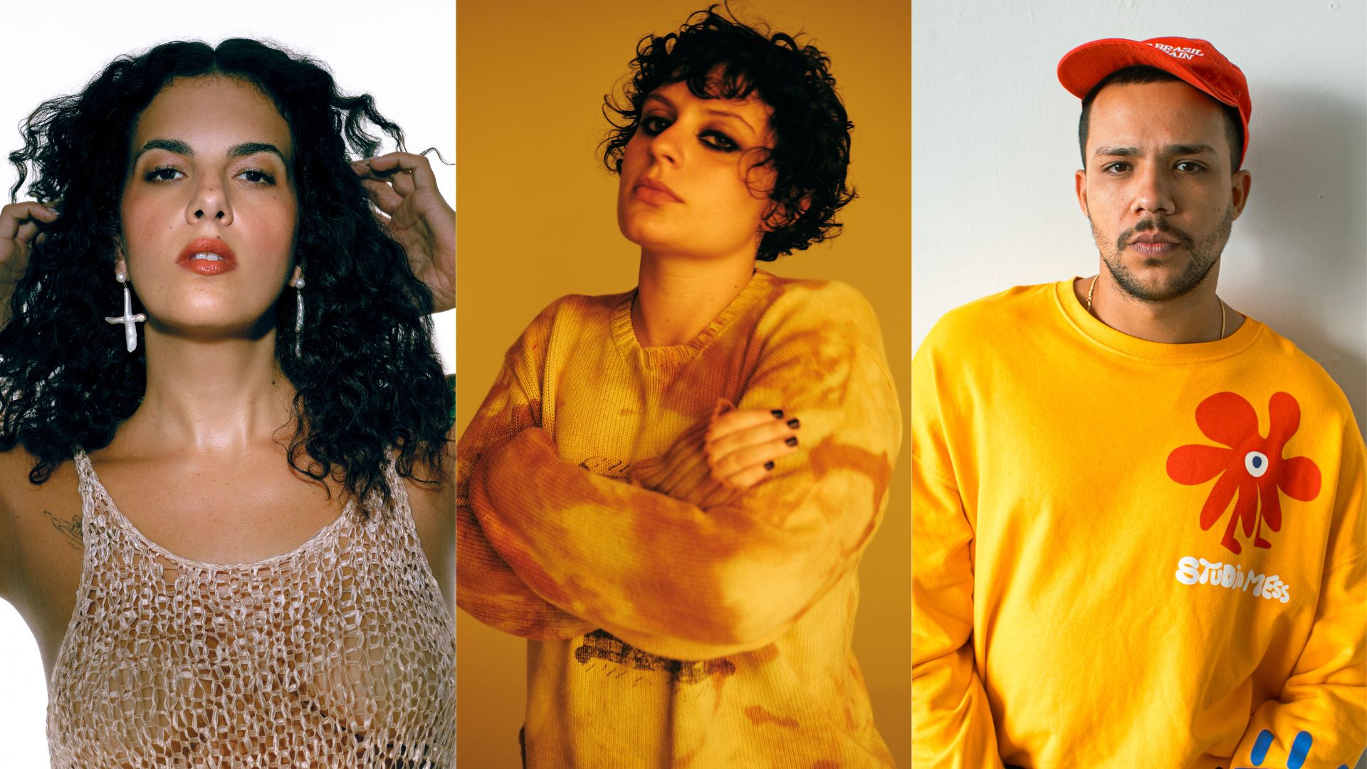 Céu (Foto: Fernando Mendes) | Ana Frango Elétrico (Foto: Hick Duarte) | Yago Oproprio (Foto: Wilmore Oliveira)