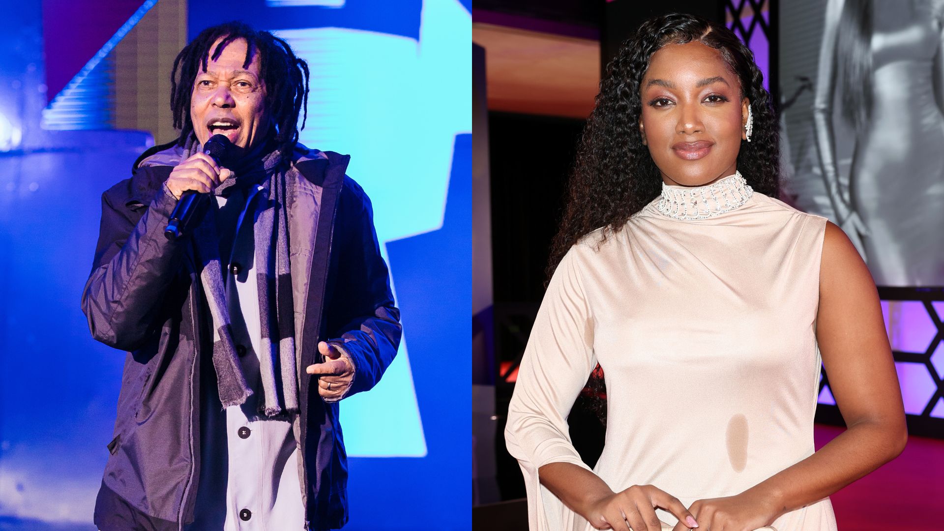 Djavan e IZA (Fotos: Getty Images)