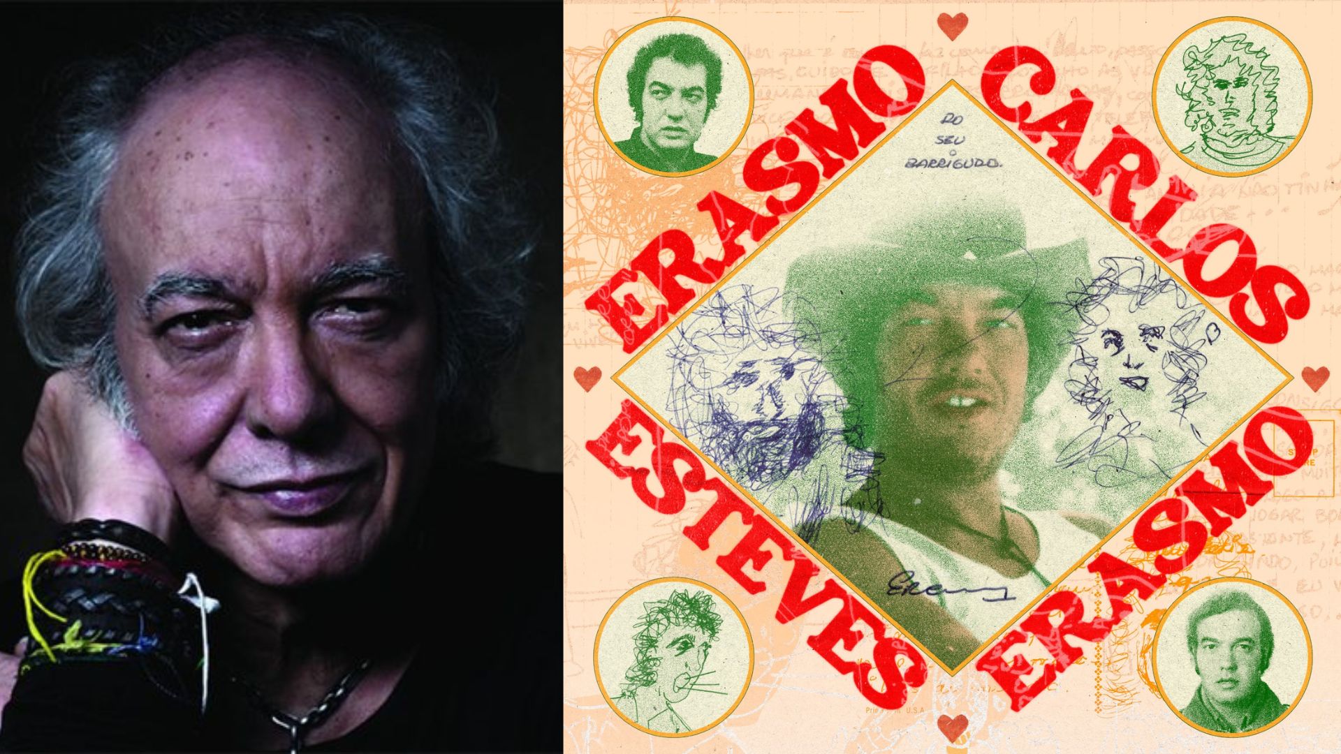 Erasmo Carlos e capa do álbum Erasmo Esteves (Fotos: Divulgação)