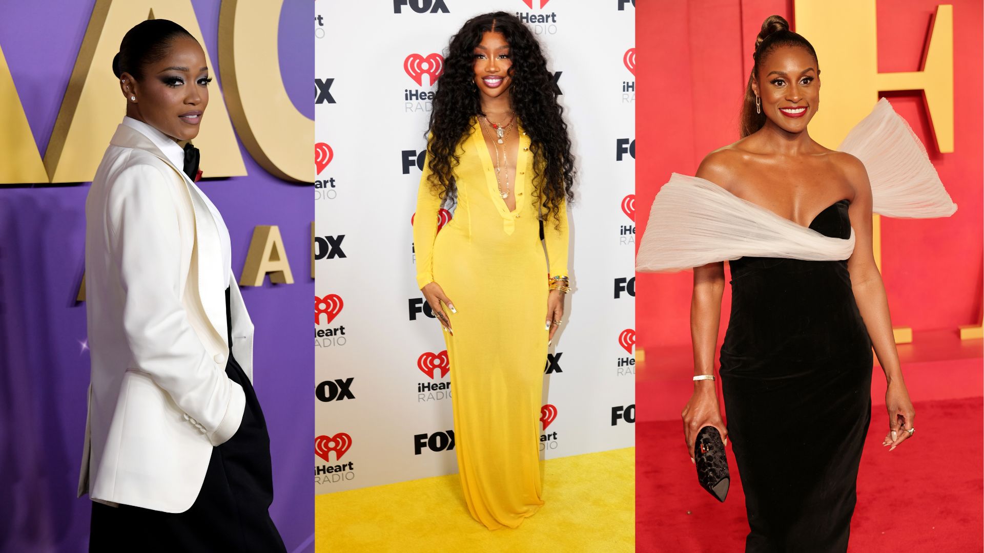 Keke Palmer, SZA e Issa Rae (Fotos: Getty Images)