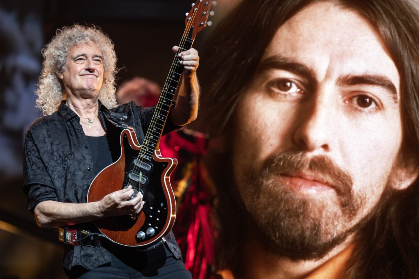 Brian May e George Harrison (Getty Images)