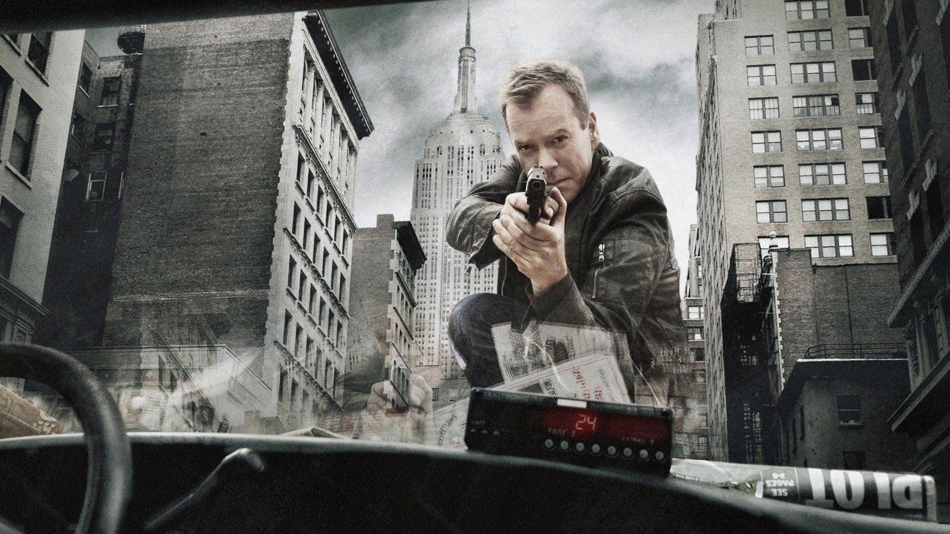 Kiefer Sutherland como Jack Bauer em pôster de 24 Horas (Foto: Divulgação)