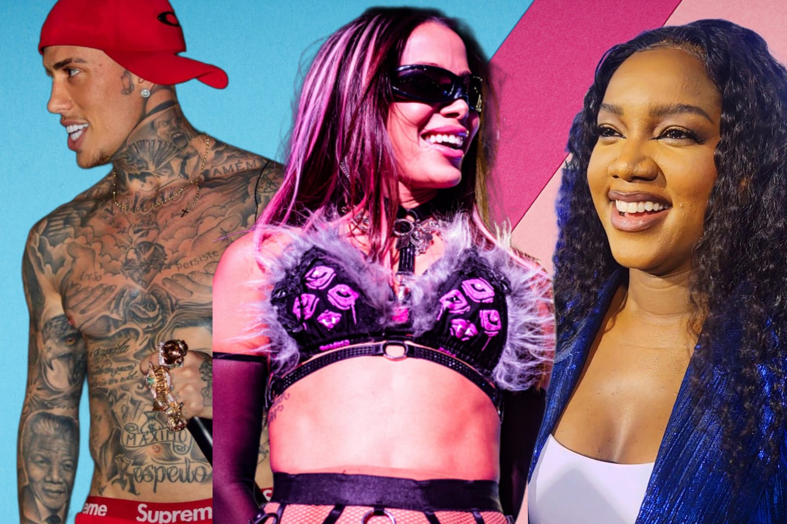 MC Daniel, Anitta, IZA: pesquisa mede engajamento de artistas brasileiros da música em redes sociais (Getty Images/Unsplash/Reprodução Instagram/Rolling Stone Brasil)