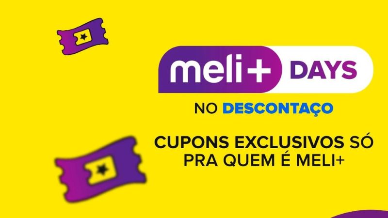 Além de aproveitar os benefícios da assinatura, o Meli+ Days se junta ao Descontaço do Mercado Livre com cupons de desconto exclusivos