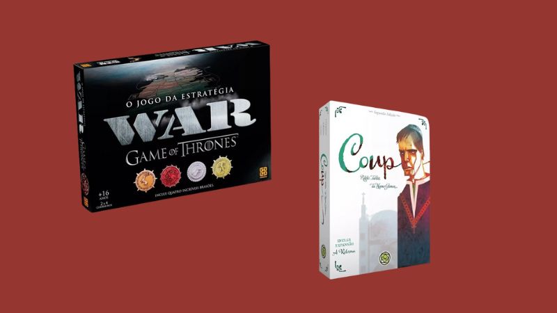 Com War de Game of Thrones e Coup, selecionamos alguns jogos de sucesso disponíveis em oferta no Mercado Livre para você se divertir com os amigos