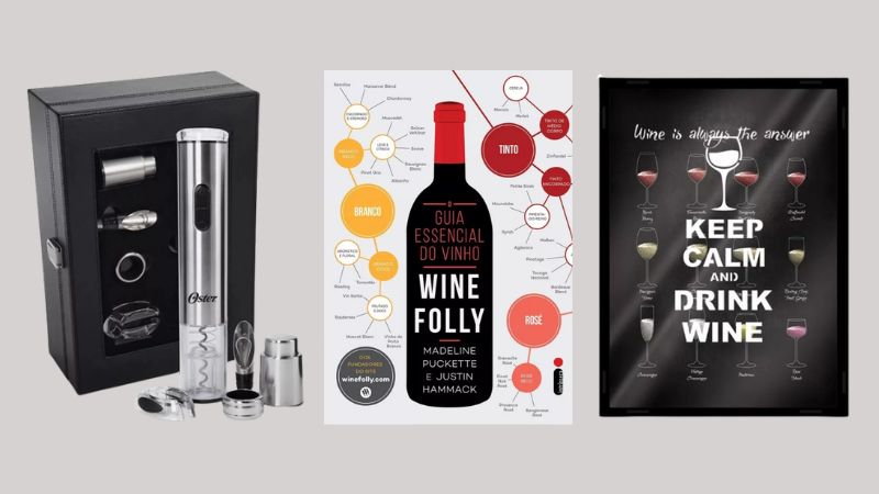 Adega, conjunto para vinho e muitos outros itens que vão conquistar todos os fãs da bebida