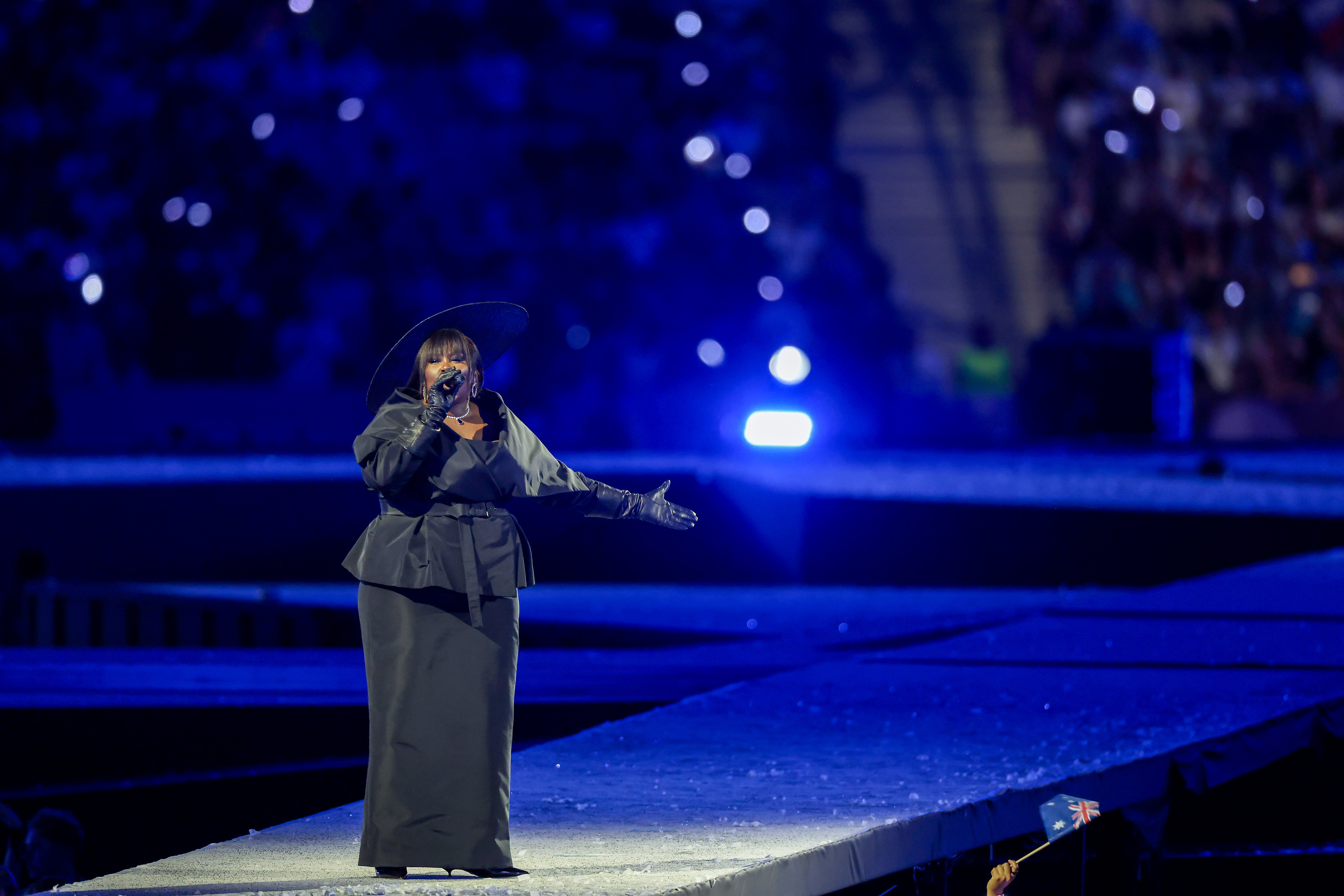 French Singer-Songwriter Yseult performs “My Way” during the Closing Ceremony of the Olympic Games Paris 2024 at Stade de France on August 11, 2024 in Paris, France. (Photo by Pascal Le Segretain/Getty Images)