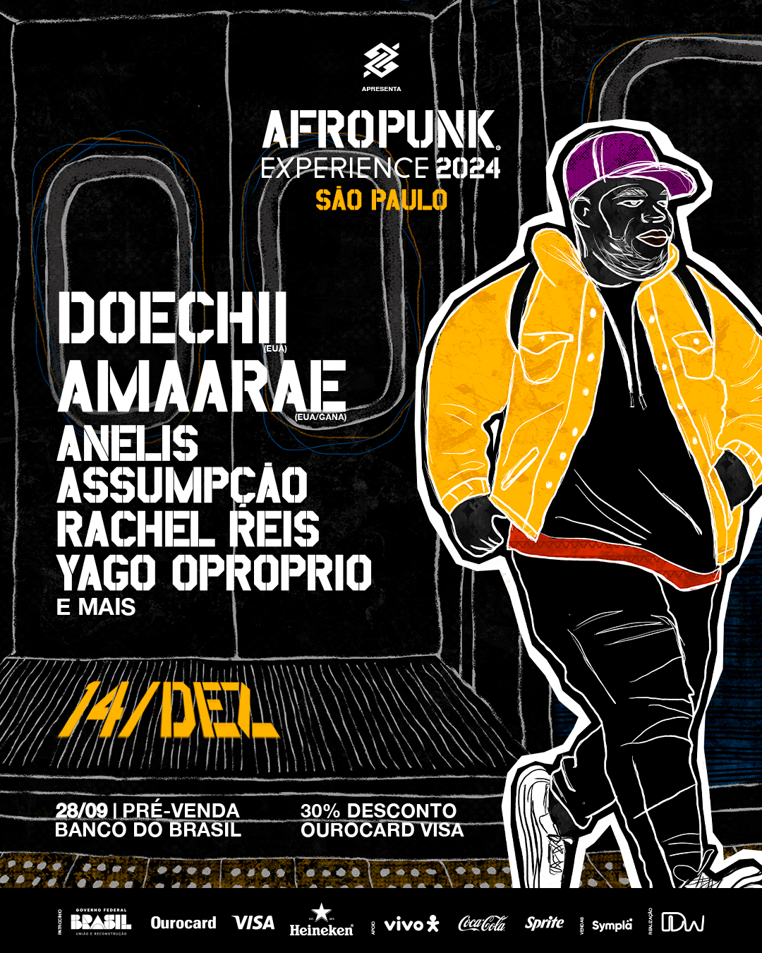 pôster com line-up do afropunk