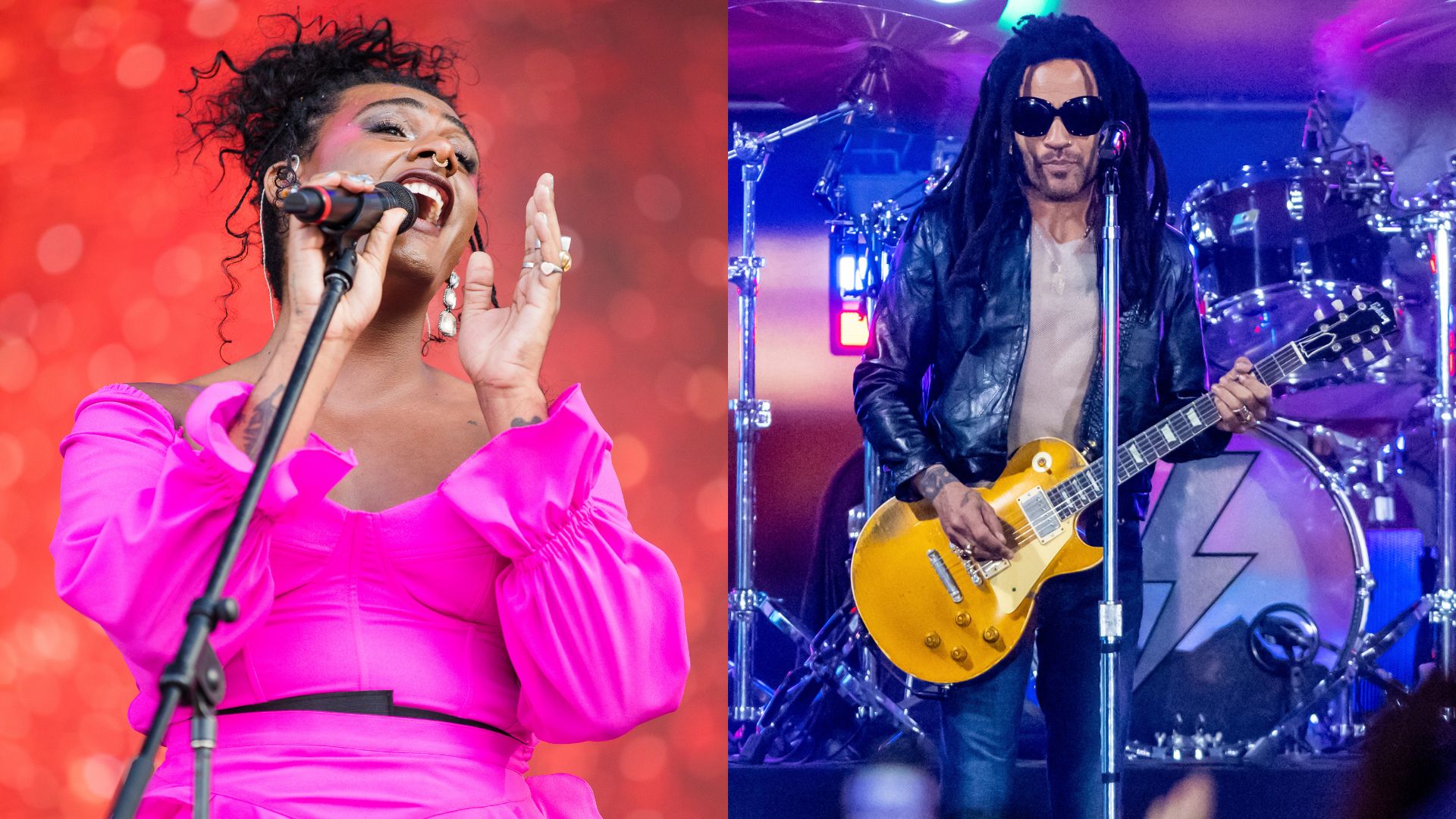 Liniker e Lenny Kravitz (Fotos: Getty Images)