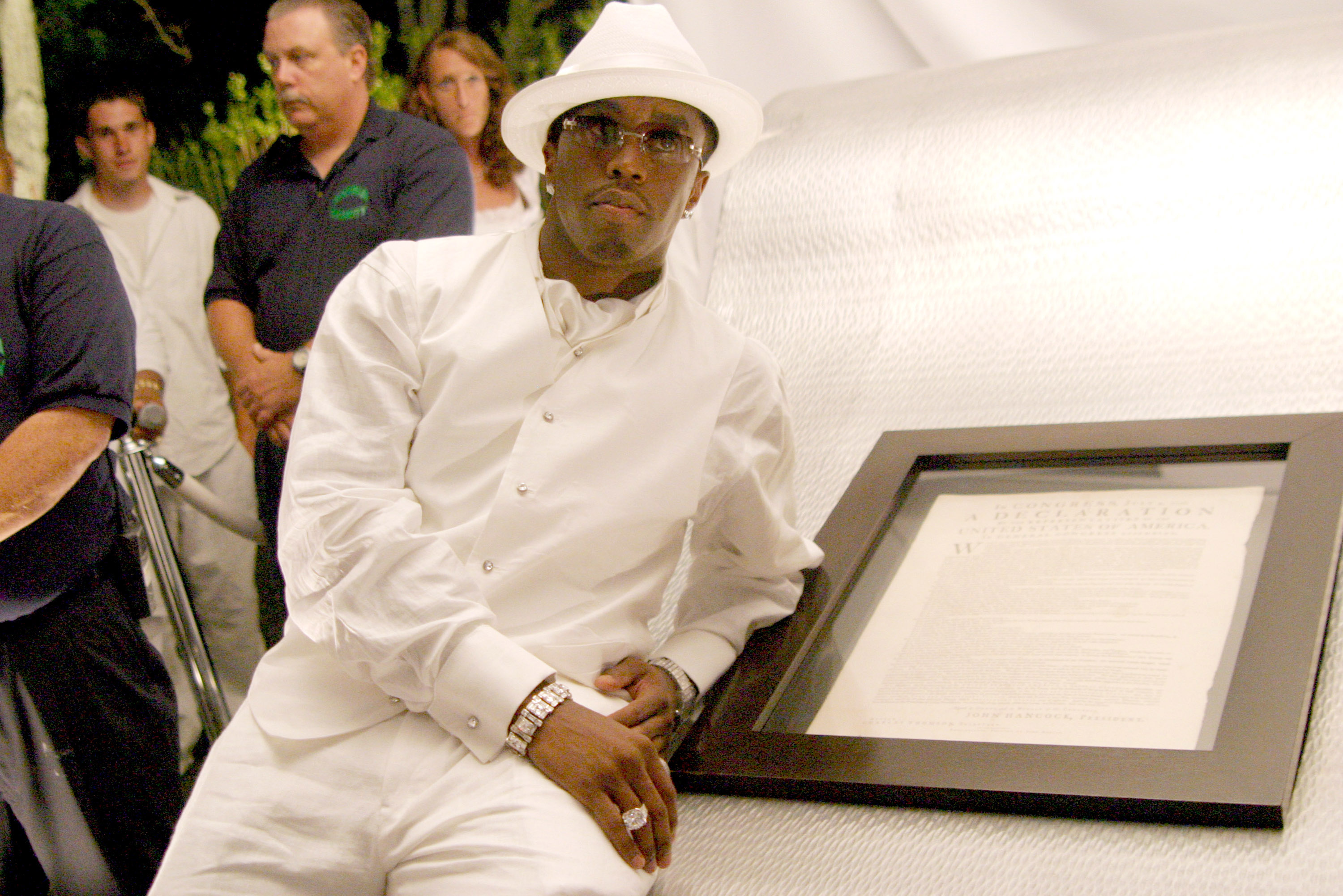 Sean P. Diddy Combs during 6th Annual P. Diddy White Party at Star Room in Bridgehampton, New York, United States. (Photo by Johnny Nunez/WireImage)