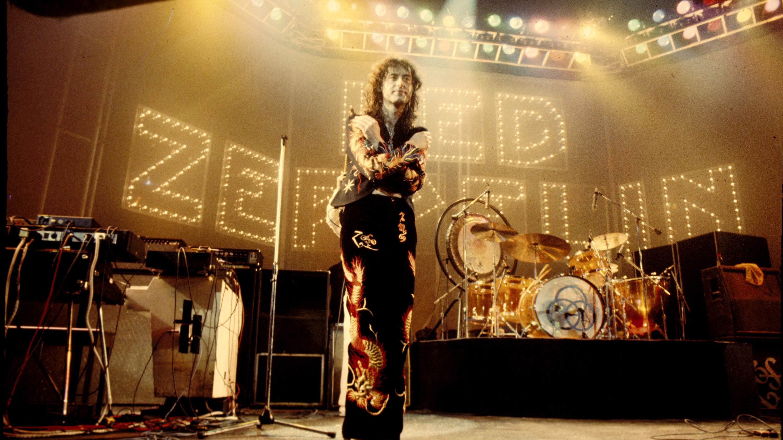 Jimmy Page, do Led Zeppelin, em 1975 (Foto: Chris Walter/WireImage)