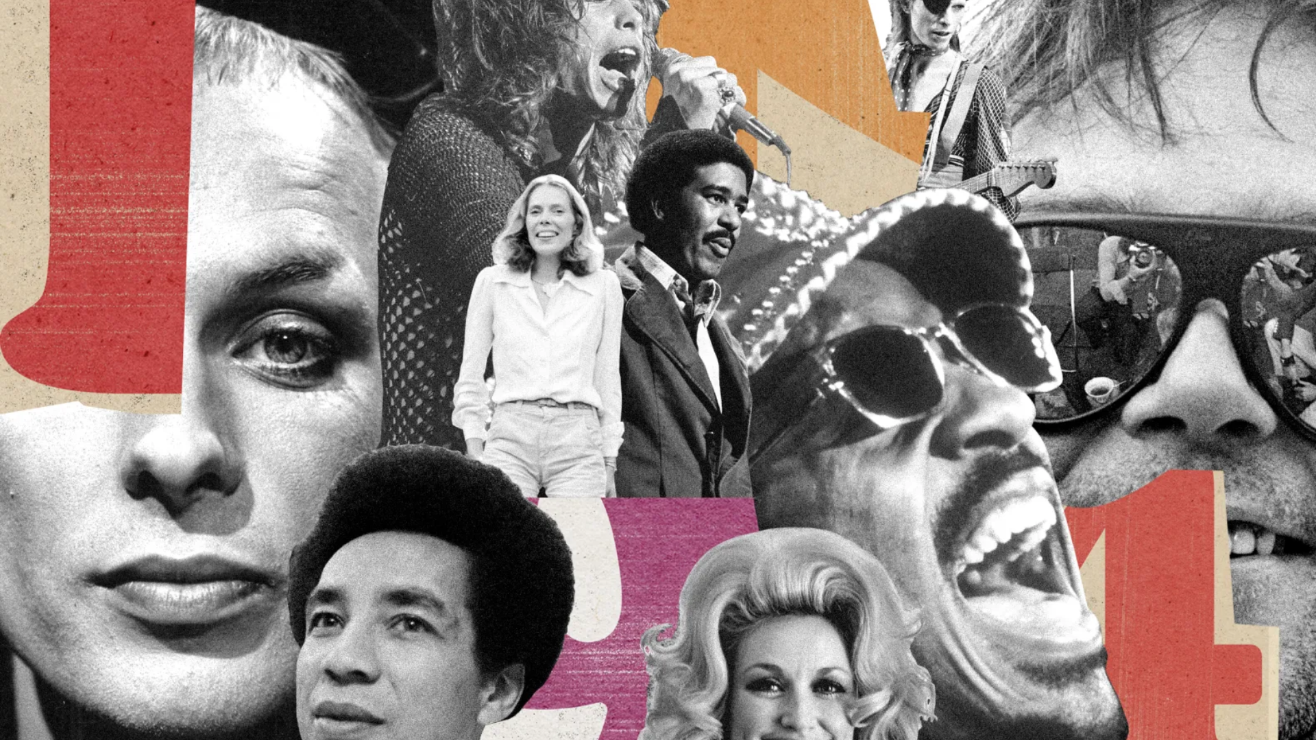 Photo illustration by MATTHEW COOLEY. Photographs in illustration by Gijsbert Hanekroot/Redferns/Getty Images, 3; Michael Ochs Archives/Getty Images, 2; Pete Hohn/Star Tribune/Getty Images, 2; Michael Putland/Getty Images; NBCU Photo Bank/NBCUniversal/Gett