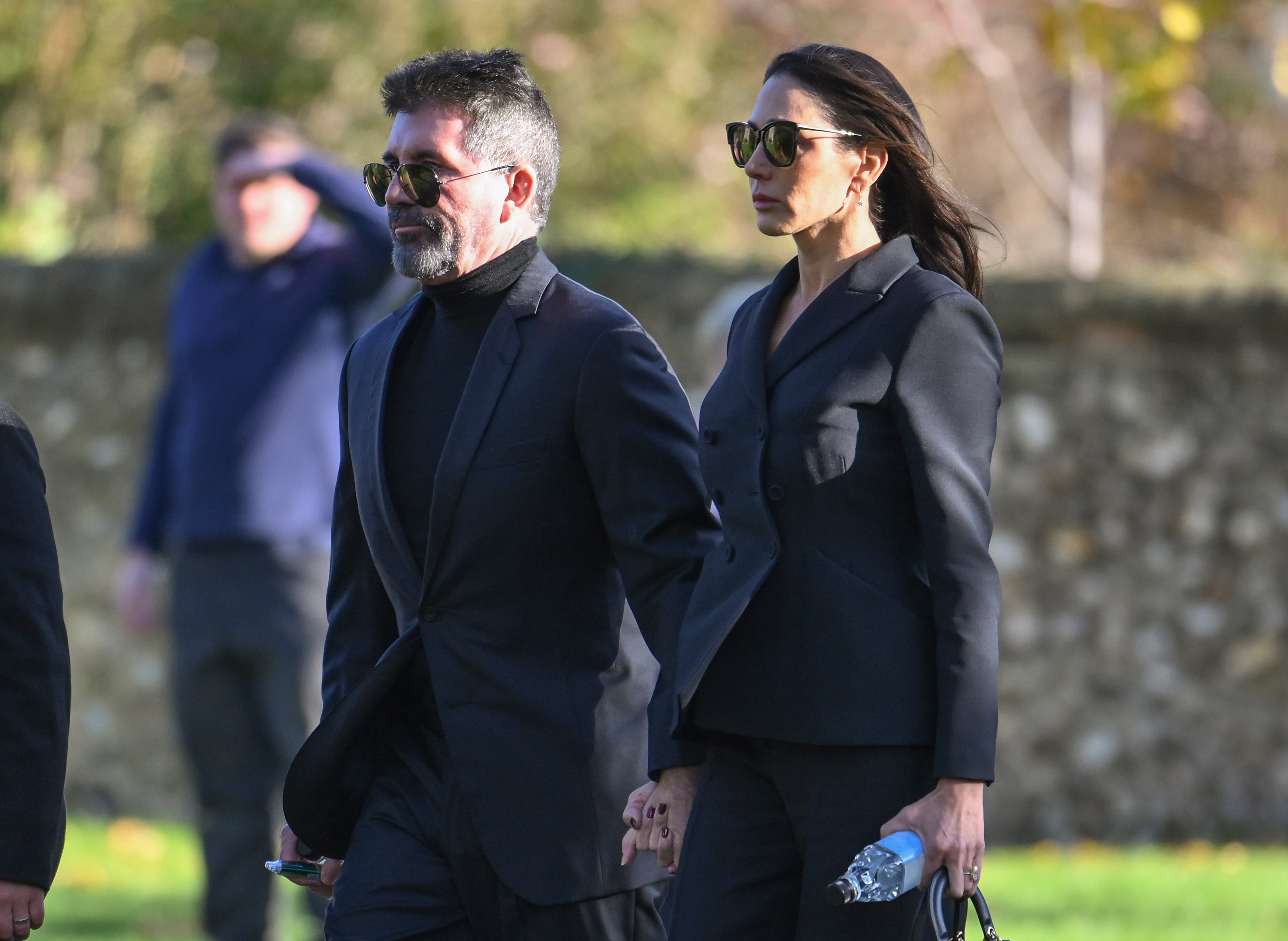 Simon Cowell e Lauren Silverman no funeral de Liam Payne