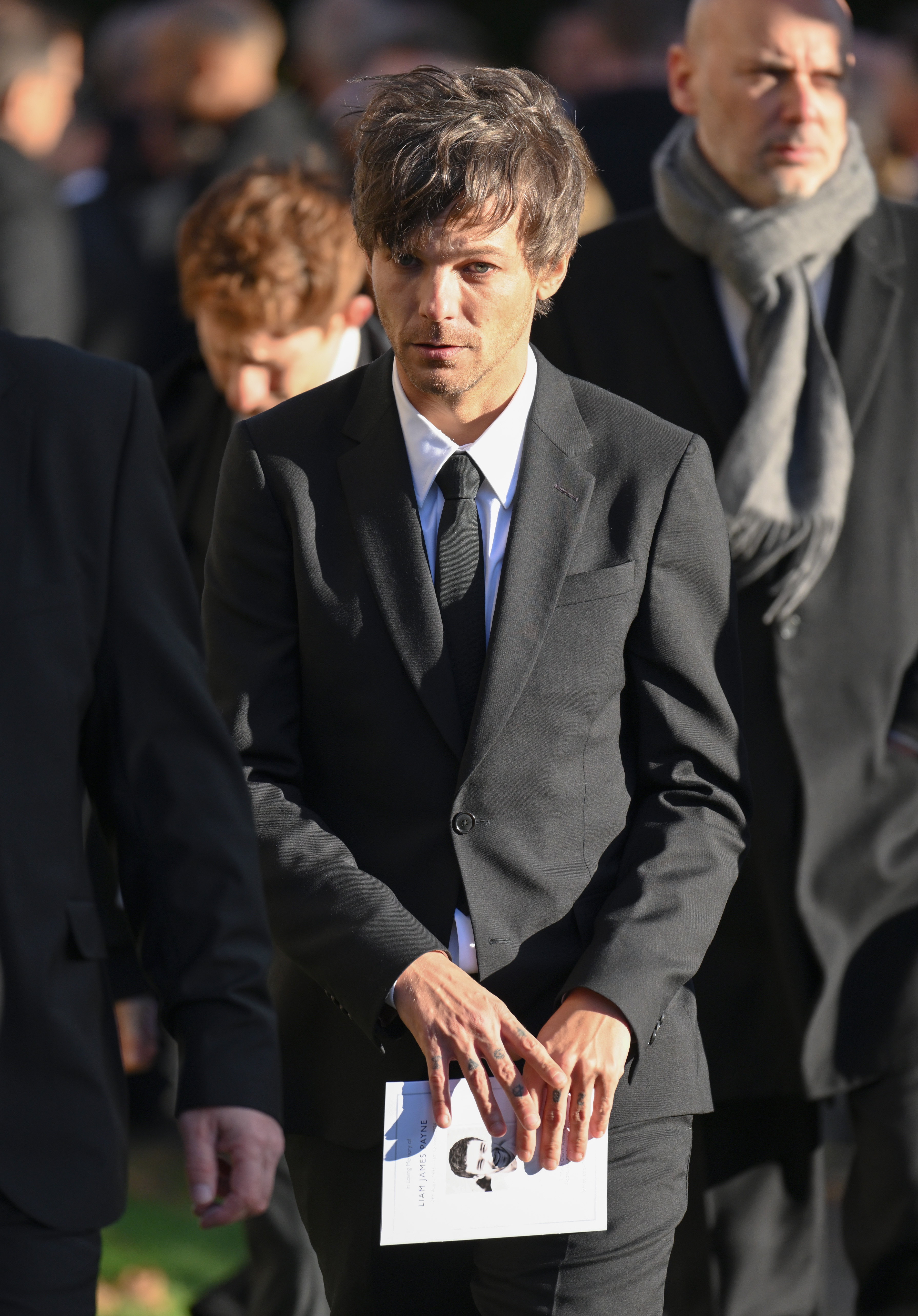 Louis Tomlinson no funeral de Liam Payne (Foto: Karwai Tang/WireImage)