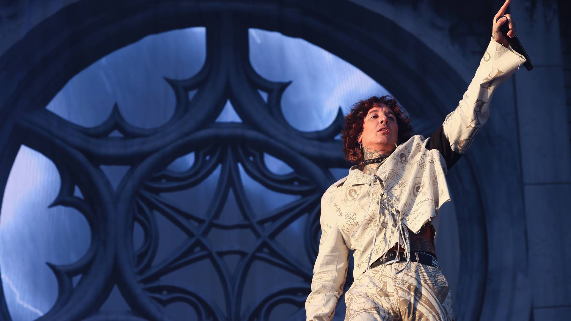 Oliver Sykes, vocalista do Bring Me the Horizon (Foto: Iwi Onodera / Redferns)