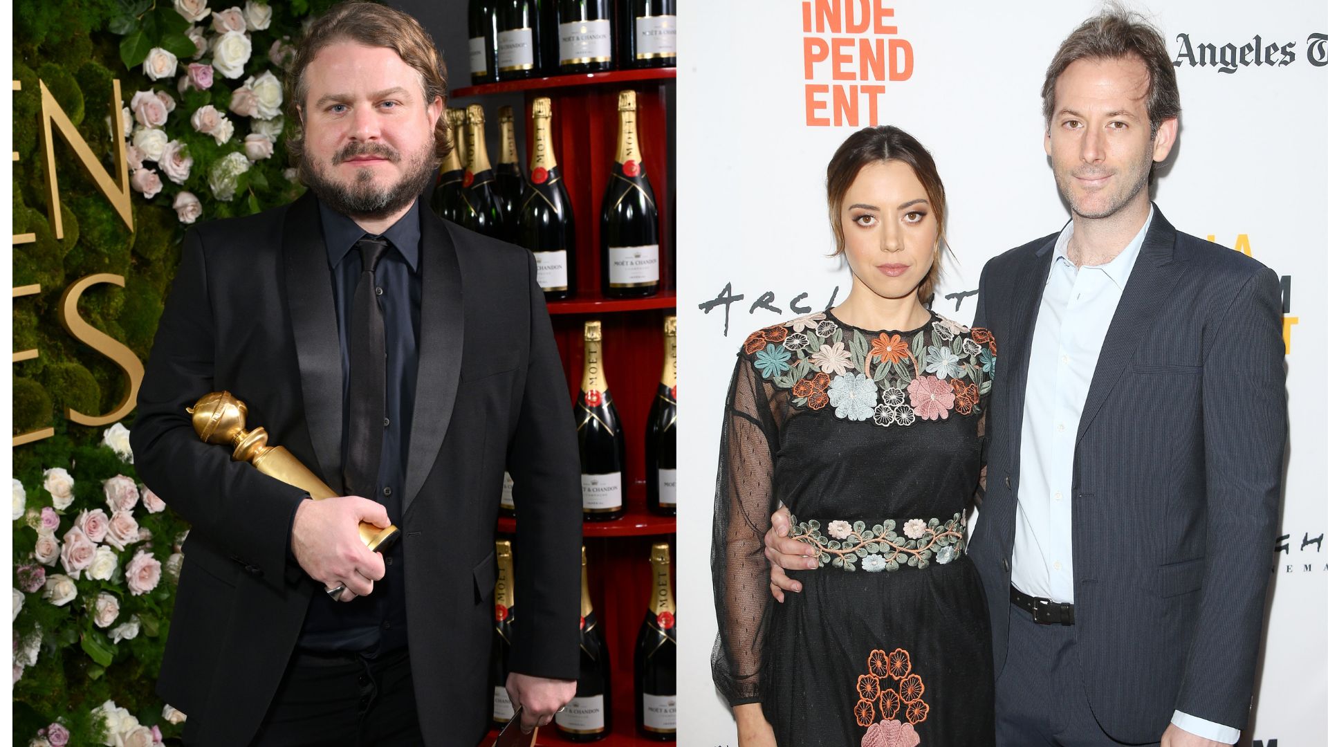 Brady Corbet, Aubrey Plaza e Jeff Baena (Fotos: Getty Images)