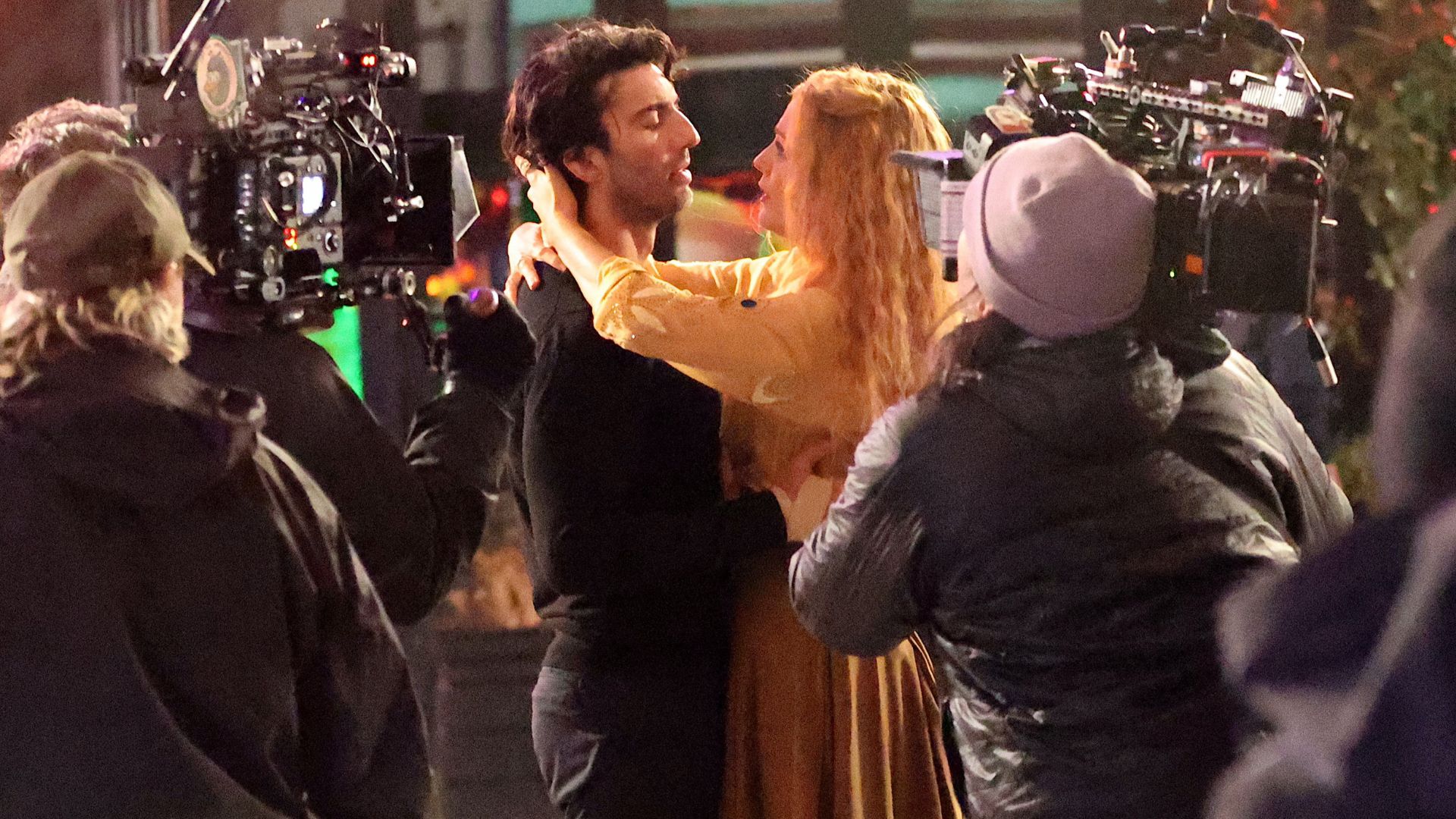 Justin Baldoni e Blake Lively no set de É Assim que Acaba (Foto: Jose Perez/Bauer-Griffin/GC Images)