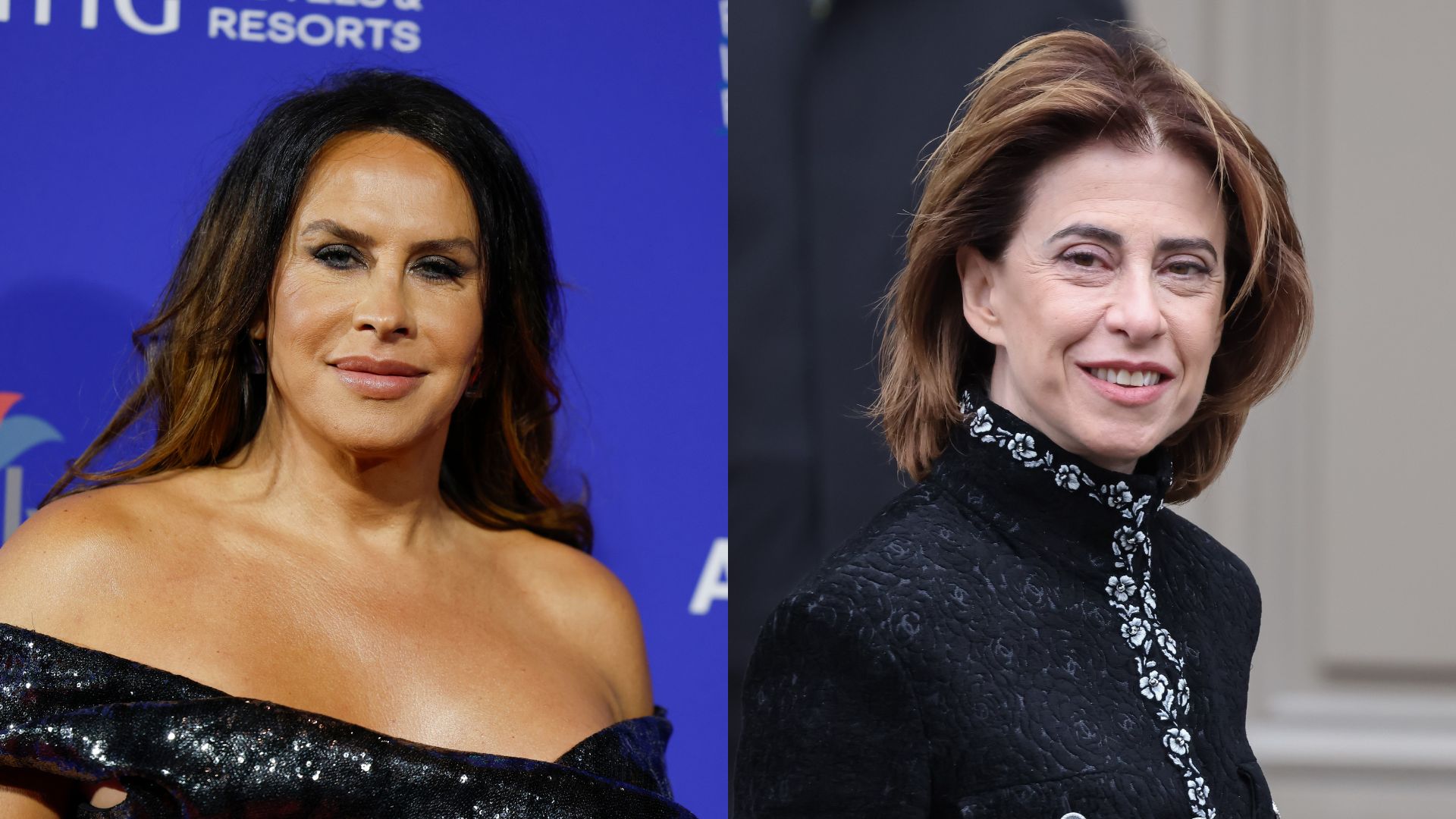 Karla Sofia Gascón (Foto: Frazer Harrison/Getty Images for Palm Springs International Film Society) e Fernanda Torres (Foto: Arnold Jerocki/Getty Images)