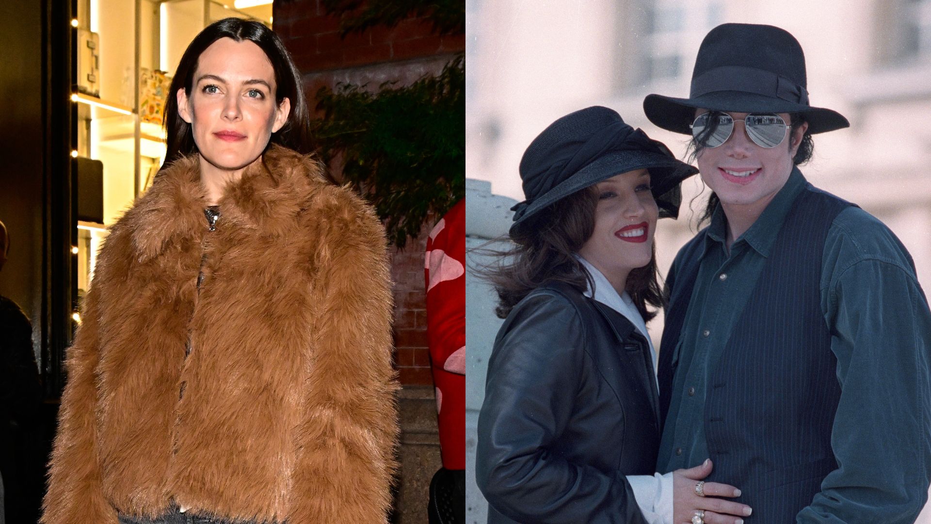 Riley Keough (Foto: Raymond Hall/GC Images) e Lisa Marie Presley com Michael Jackson (Foto: Michel Dufour/WireImage)