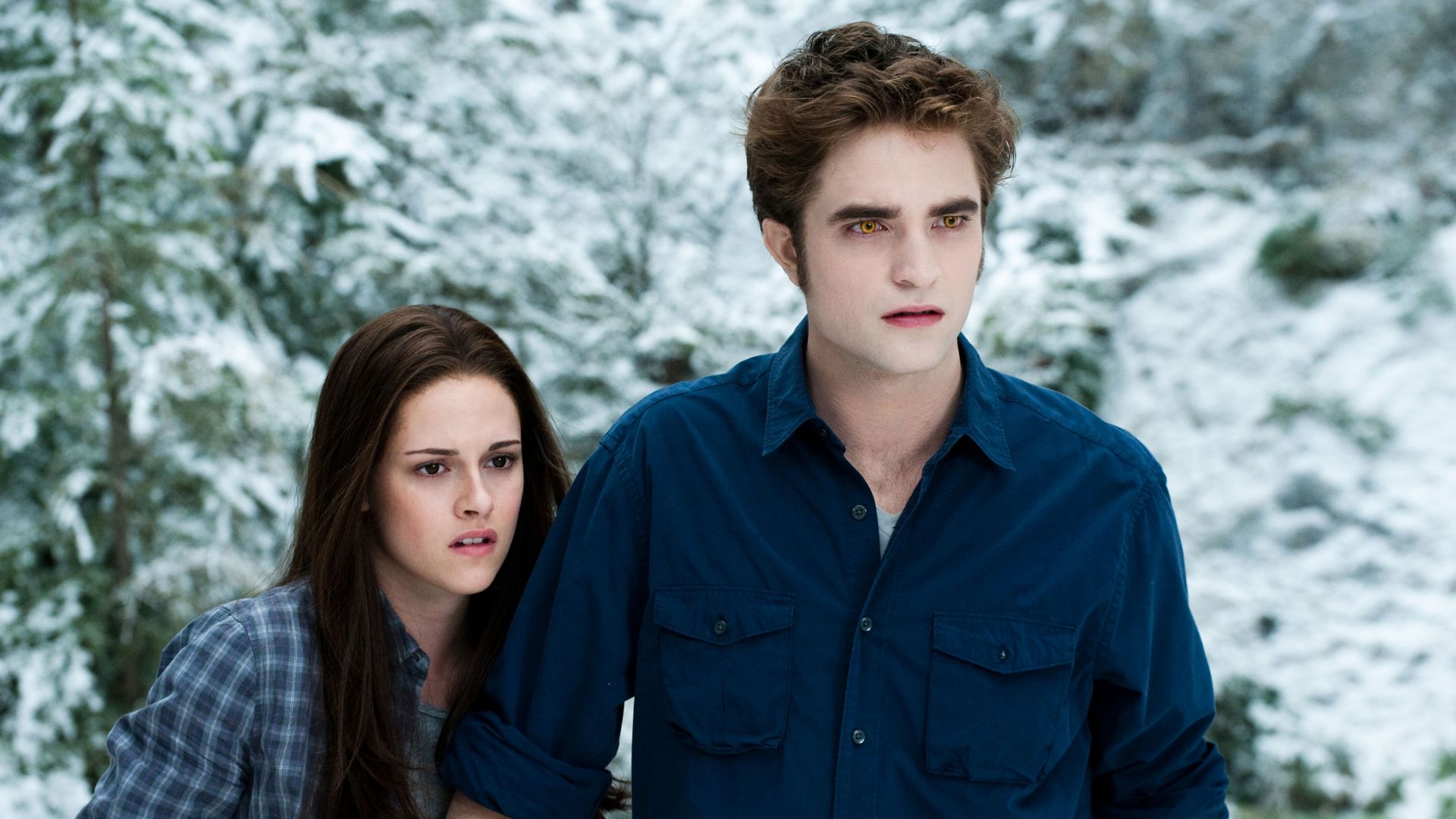 Kristen Stewart e Robert Pattinson na franquia Crepúsculo (Foto: Divulgação)