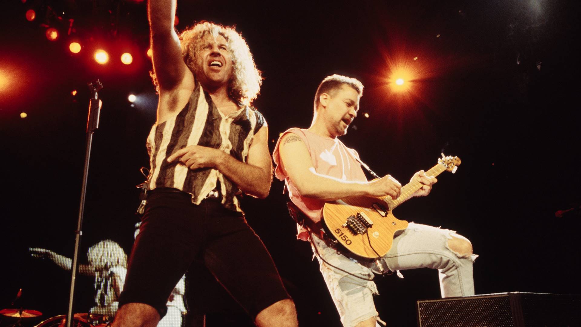 Van Halen - Sammy Hagar e Eddie Van Halen em 1995