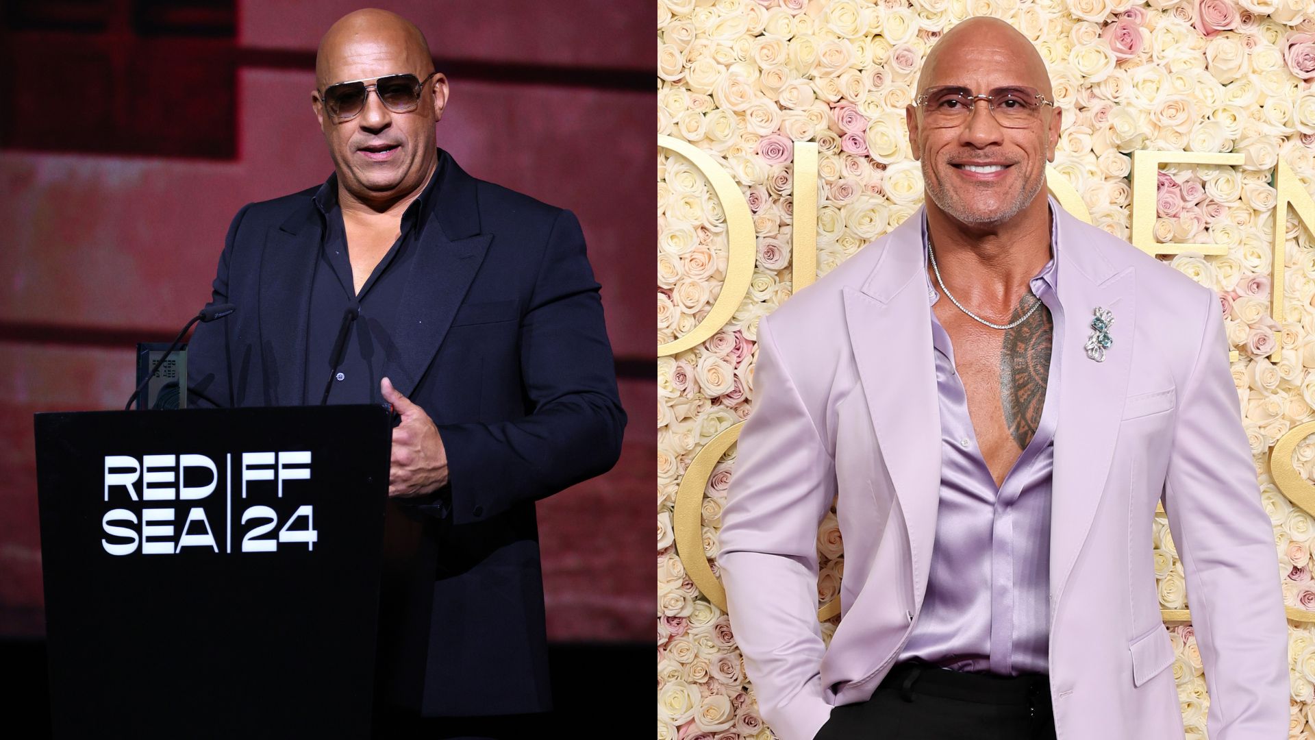 Vin Diesel e Dwayne Johnson (Fotos: Getty Images)