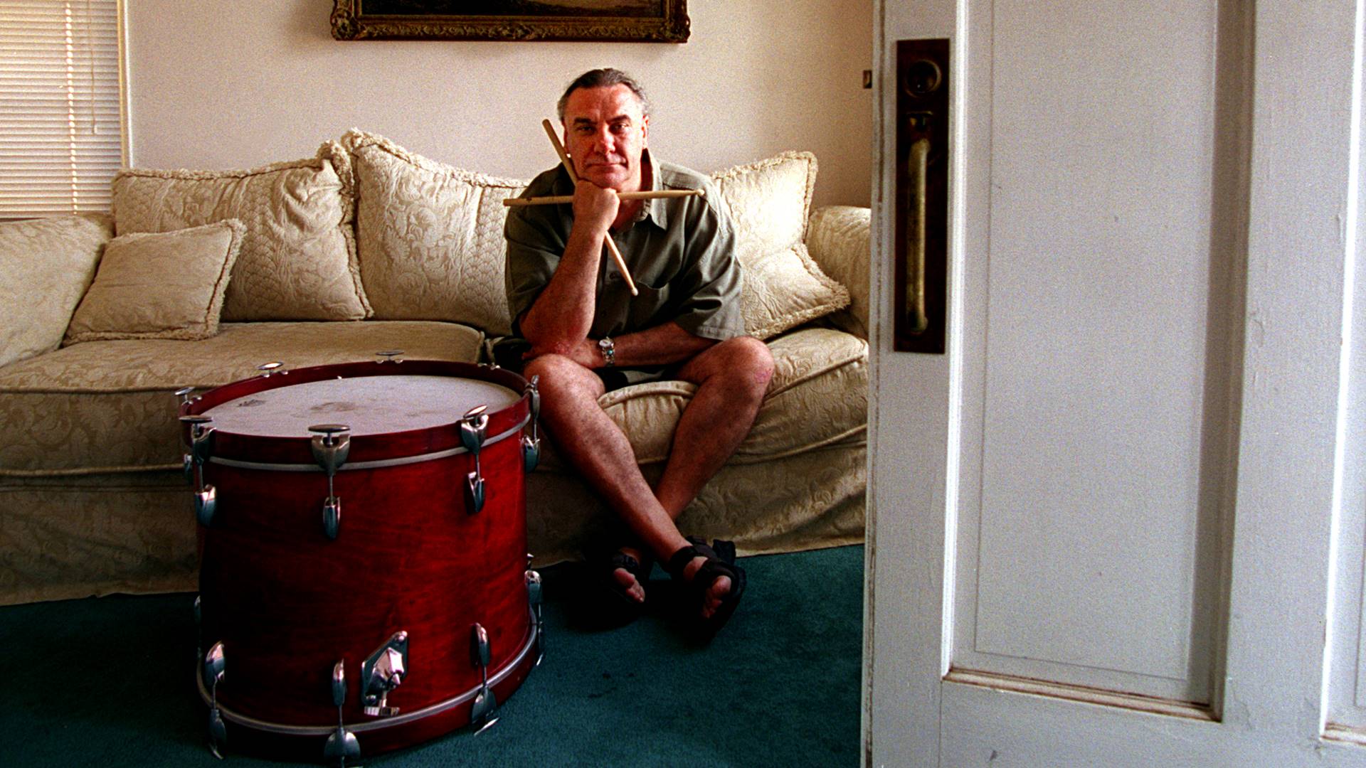Bill Ward, baterista do Black Sabbath, em 1998