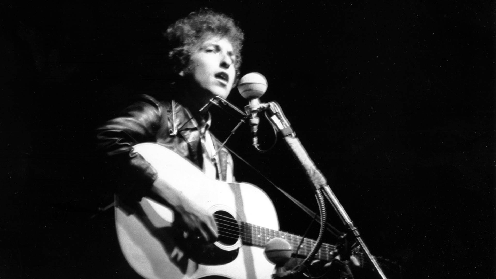 Bob Dylan durante o Newport Folk Festival em 1965