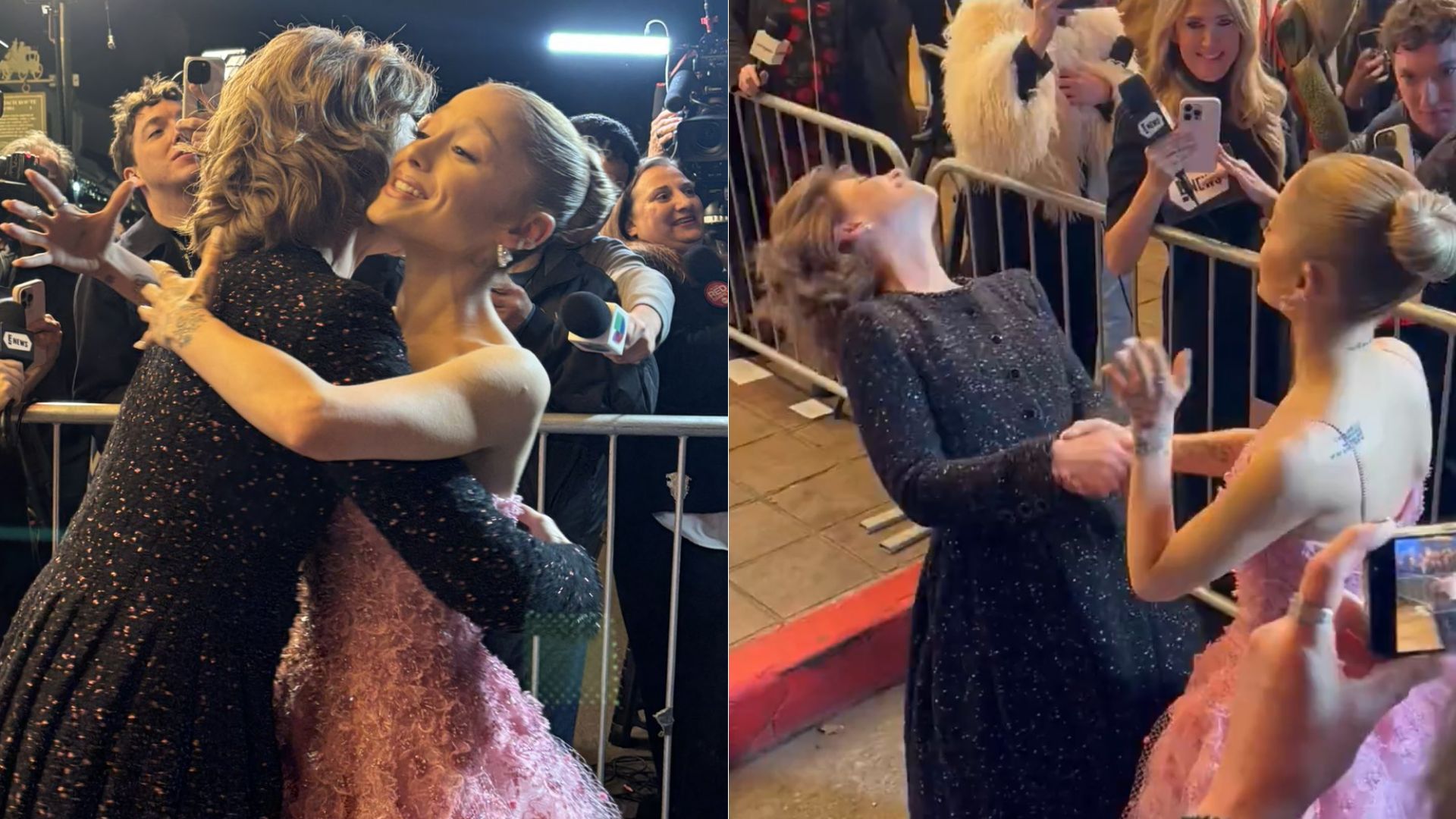 Fernanda Torres recria ‘bate, bate’, de Wicked, ao conhecer Ariana Grande