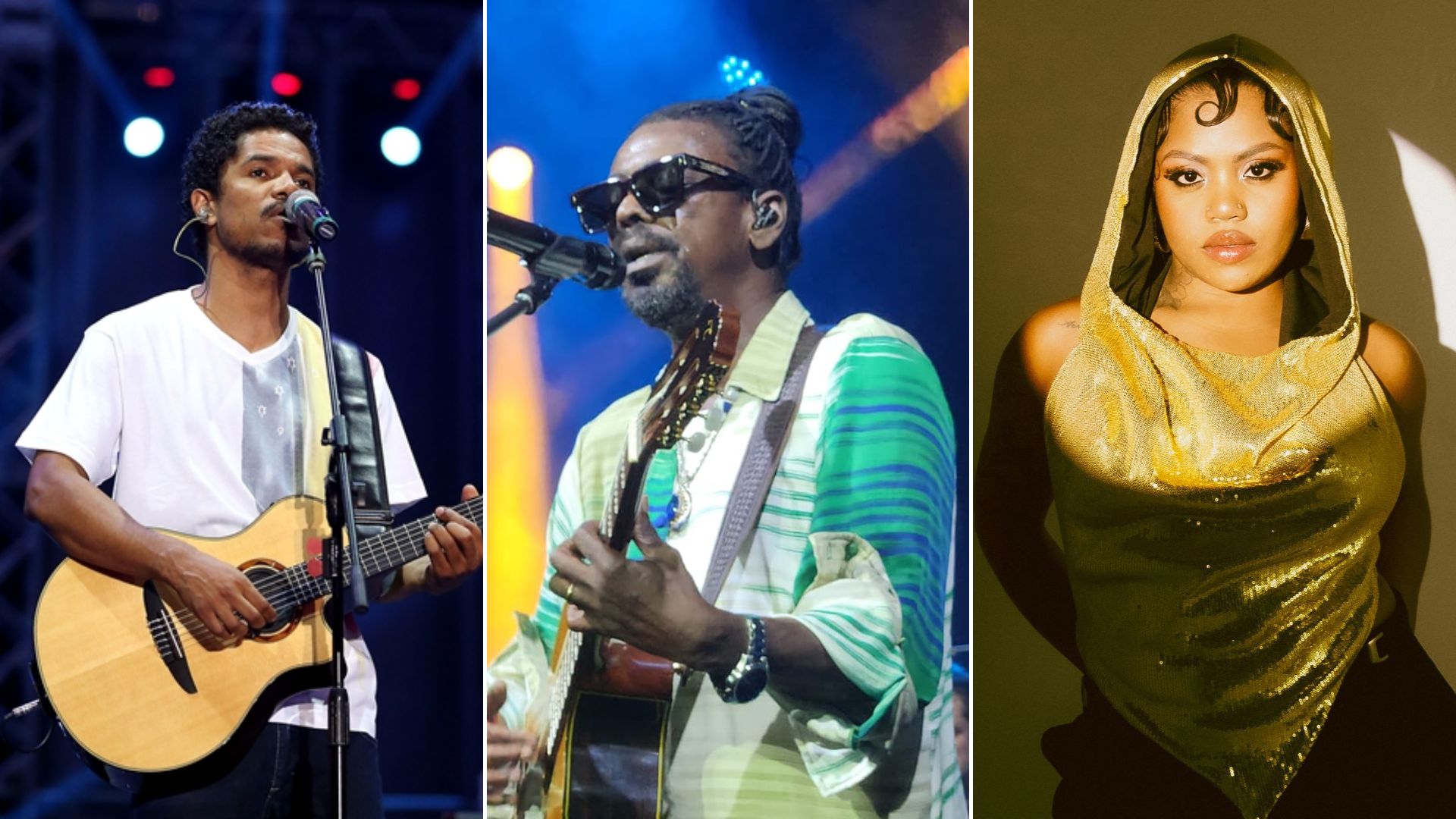 Natiruts (Foto: Jefferson Bernardes / Preview.com), Seu Jorge na comemoração dos 18 anos da Rolling Stone Brasil (Foto: Eduardo do Valle) e Duquesa (Foto: @ibcardoso)