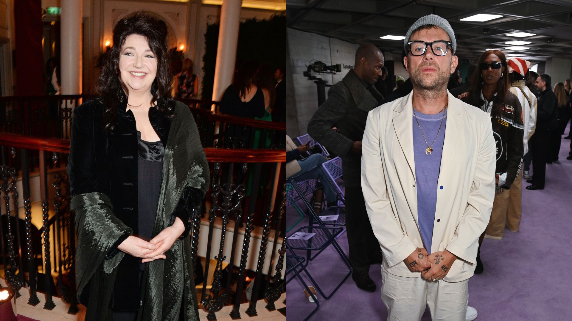 Kate Bush (Foto: David M. Benett/Getty Images) e Damon Albarn (Foto: Dave Benett/Getty Images for Burberry)