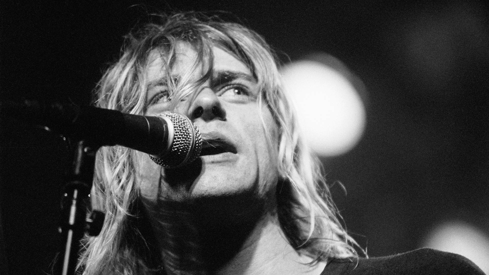 Kurt Cobain, líder do Nirvana, em 1991