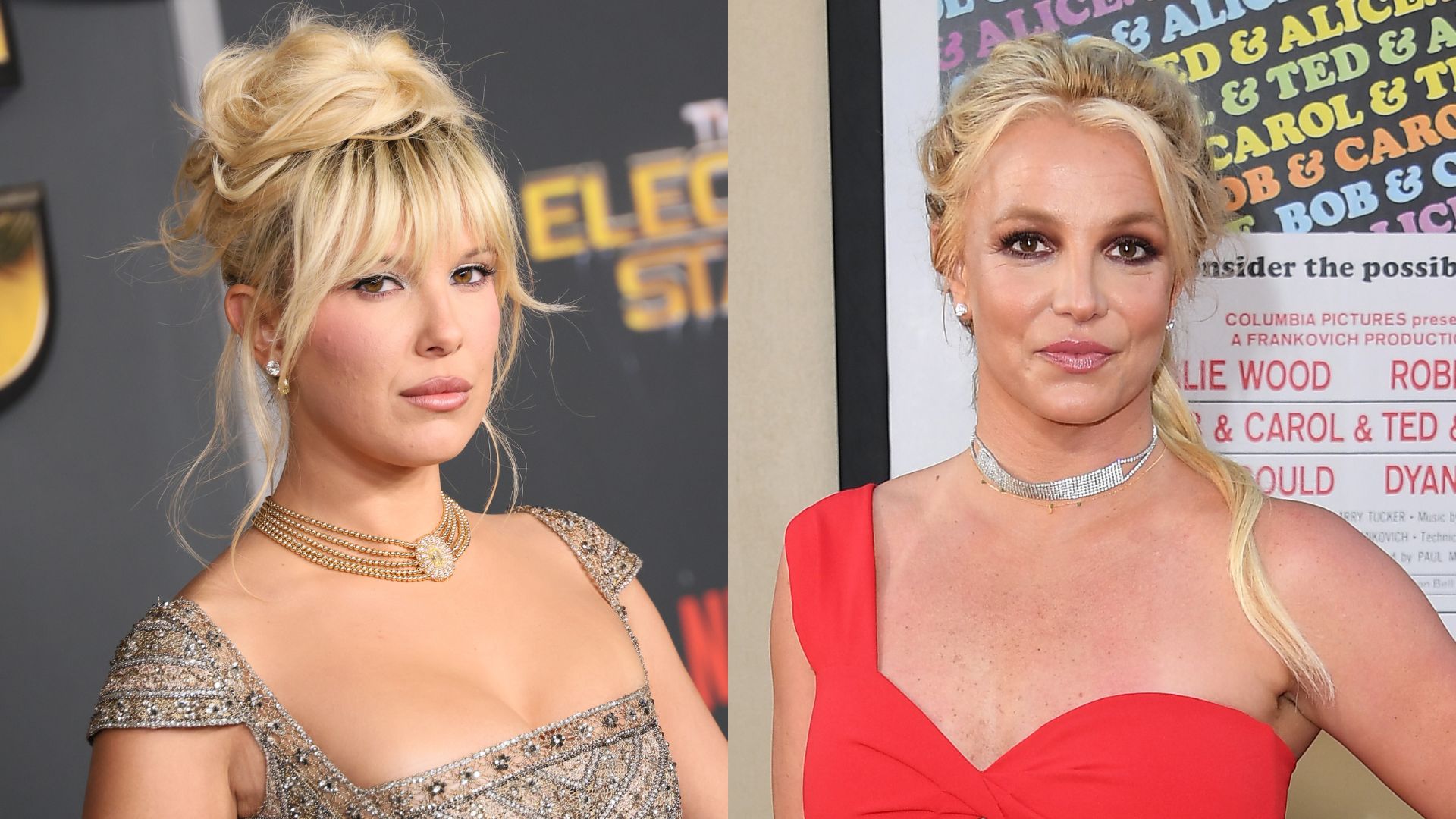 Millie Bobby Brown (Foto: JB Lacroix/FilmMagic) e Britney Spears (Foto: Steve Granitz/WireImage)