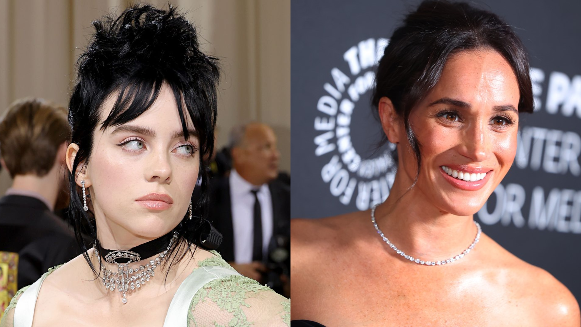 Billie Eilish e Meghan Markle (Fotos: Mike Coppola/Getty Images)