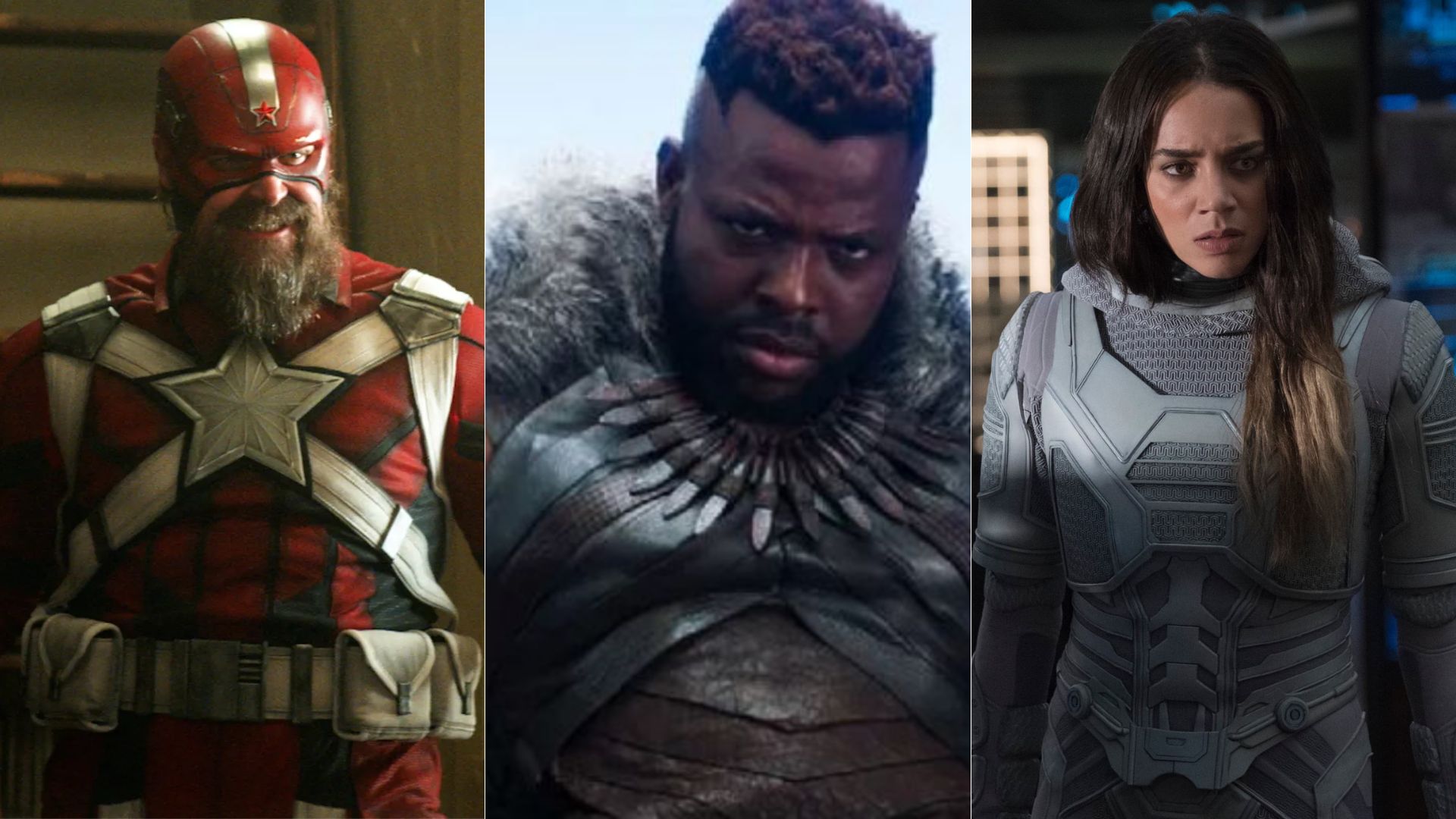 David Harbour (Alexei Shostakov/Guardião Vermelho), Winston Duke (M'Baku) e Hannah John-Kamen (Ava Starr/Fantasma) são confirmados em novo filme dos Vingadores (Foto: Reprodução/Marvel Studios)