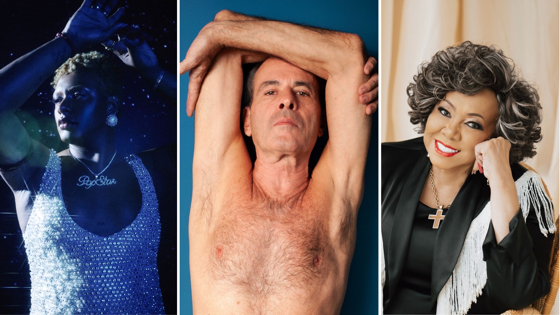 Liniker, Ney Matogrosso e Alcione (Foto: Larissa Kreili, divulgação e Vinicius Mochizuki)