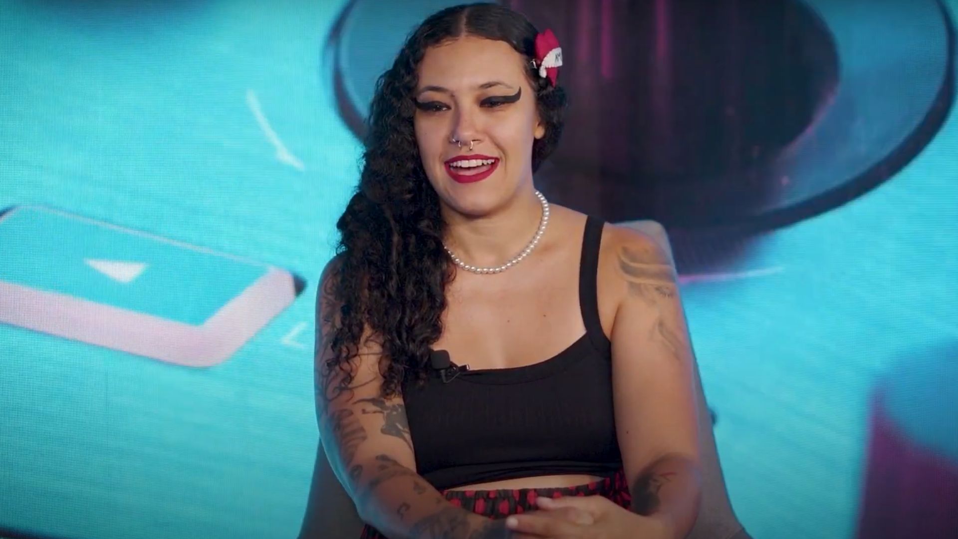 Fernanda Lira vestida de Amy Winehouse