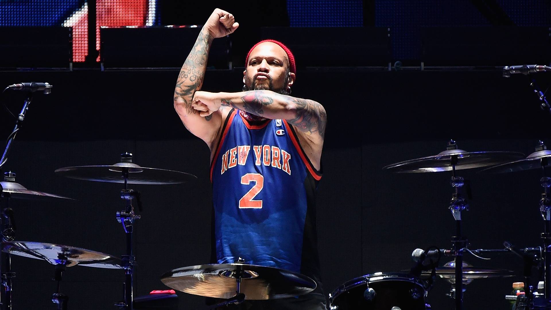 Frank Ferrer com o Guns N' Roses em 2017